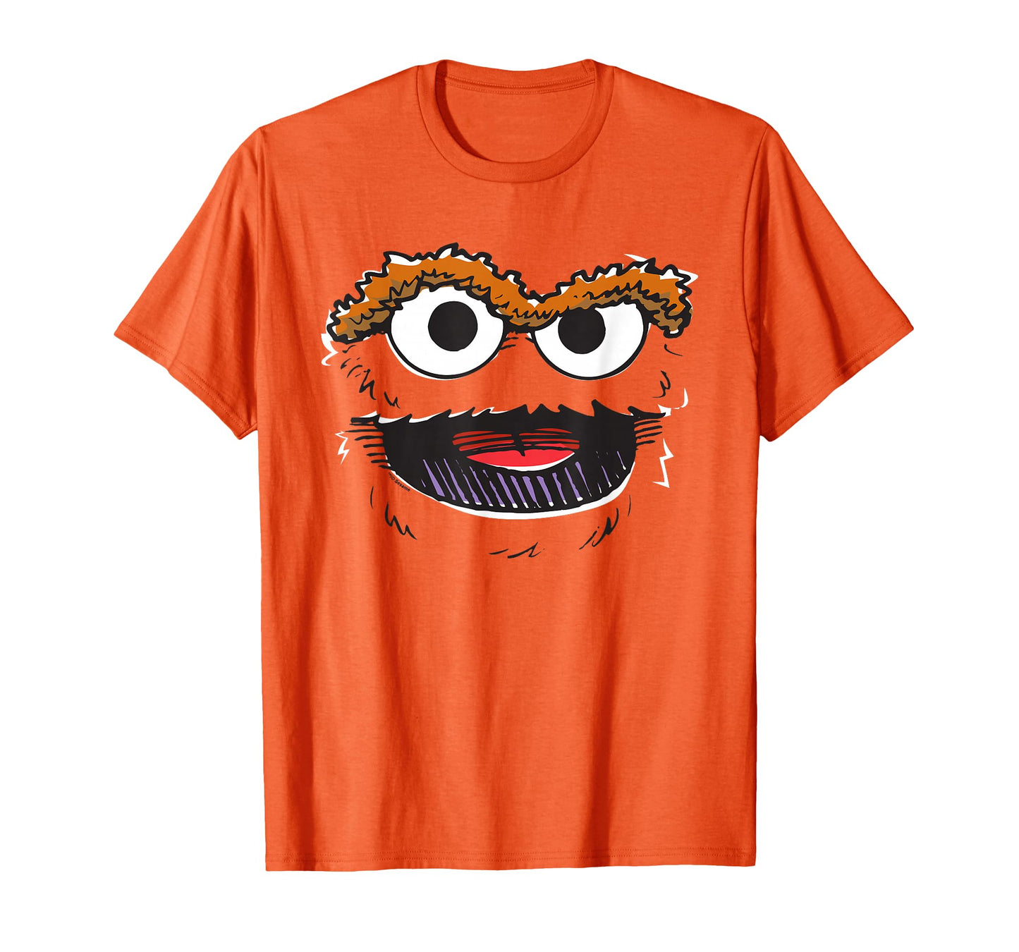 Sesame Street Oscar The Grouch Retro Sketch Face T-Shirt