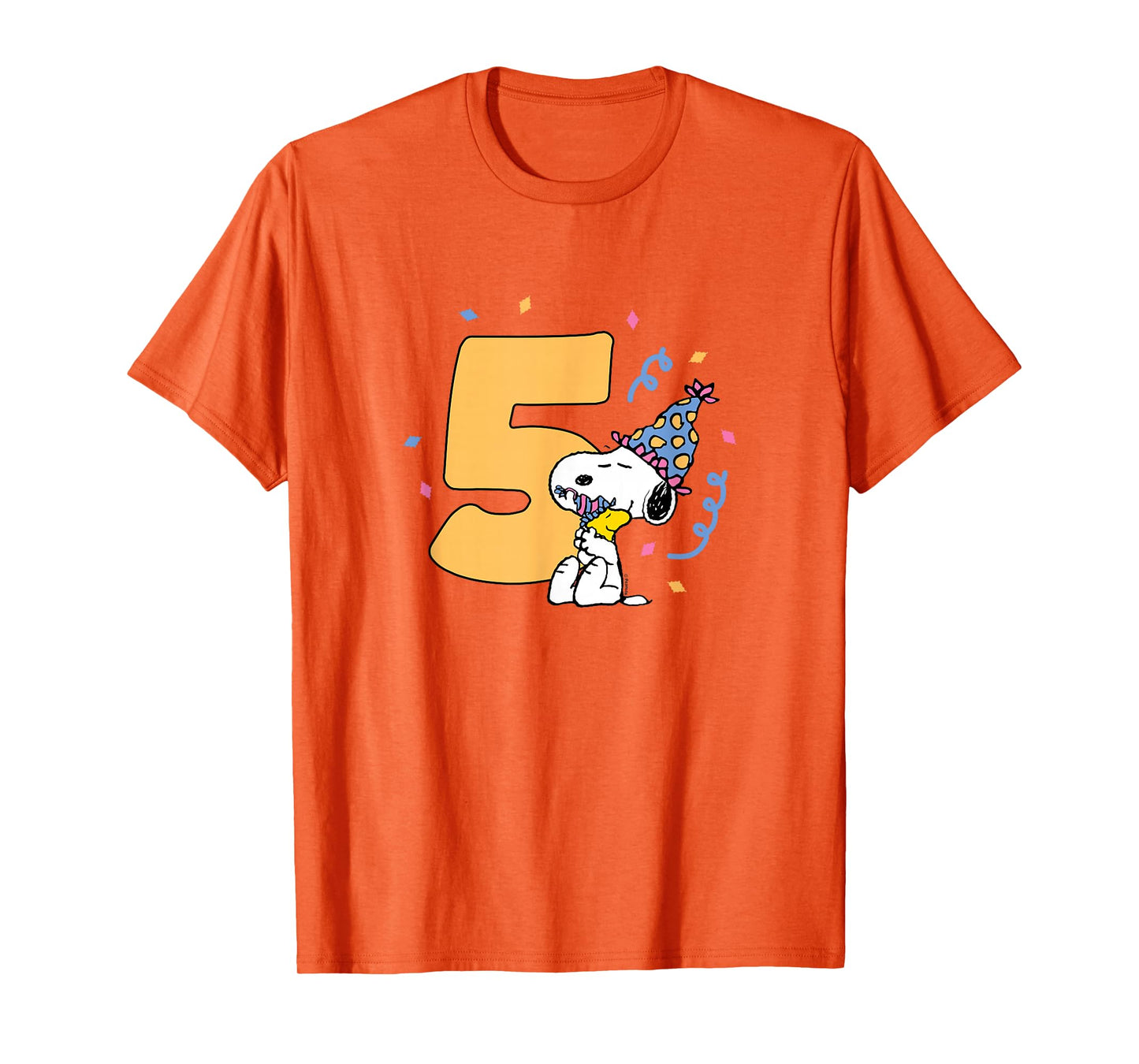 Peanuts - Snoopy & Woodstock - 5th Birthday T-Shirt