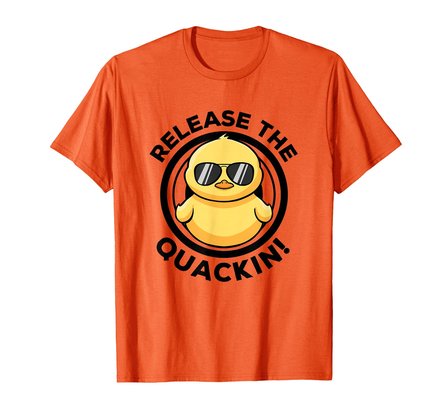 Release The Quackin I Love Duck Lovers Funny Yellow Duck T-Shirt