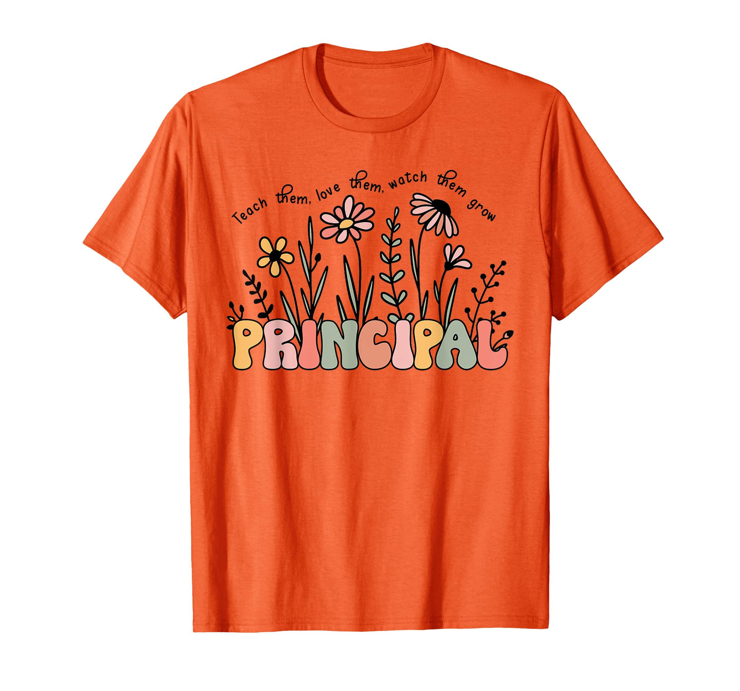 Retro Vintage Floral Principal Shirt For Women Teachers Day T-Shirt