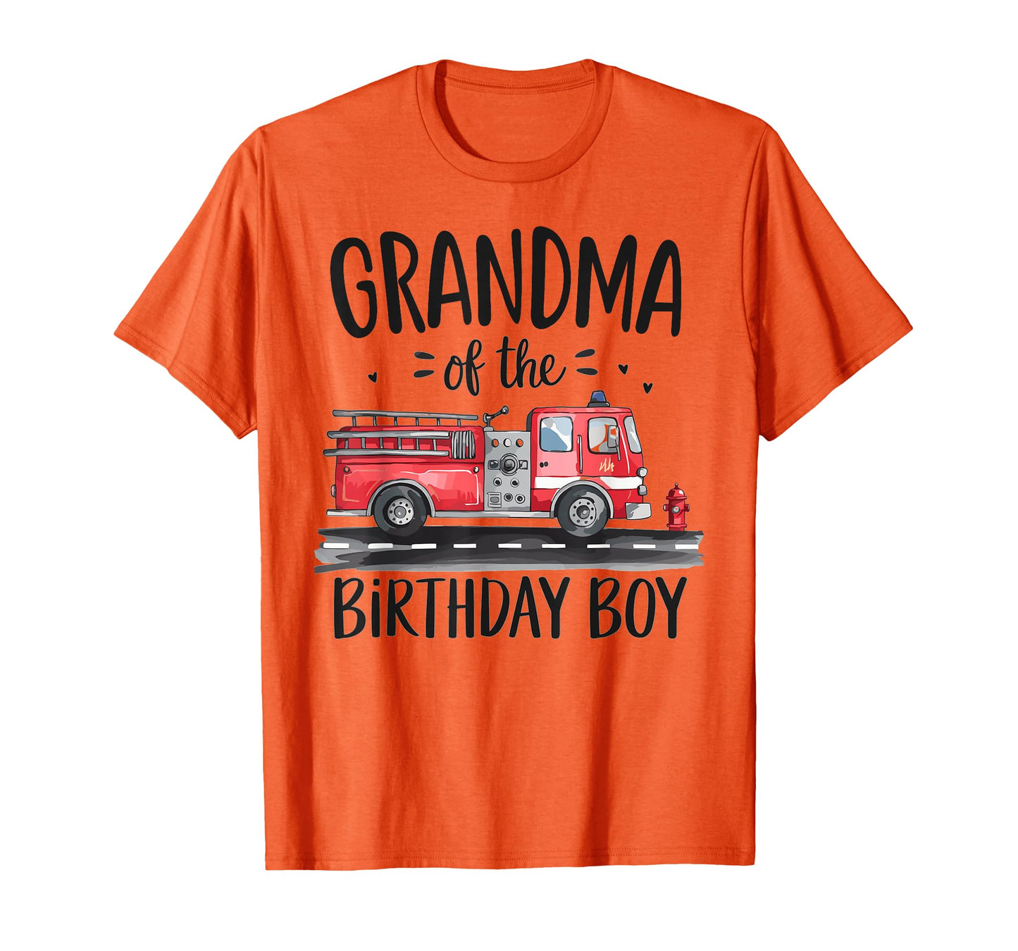 Grandma of the Birthday Boy Fire Truck Firefighter Gigi Bday T-Shirt