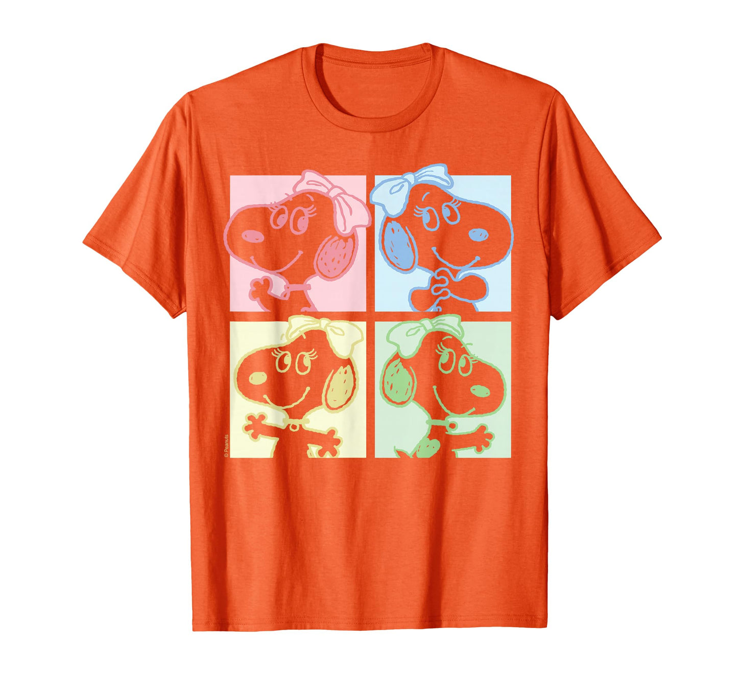 Peanuts - Belle Pastel Grid Snoopy's Sister T-Shirt