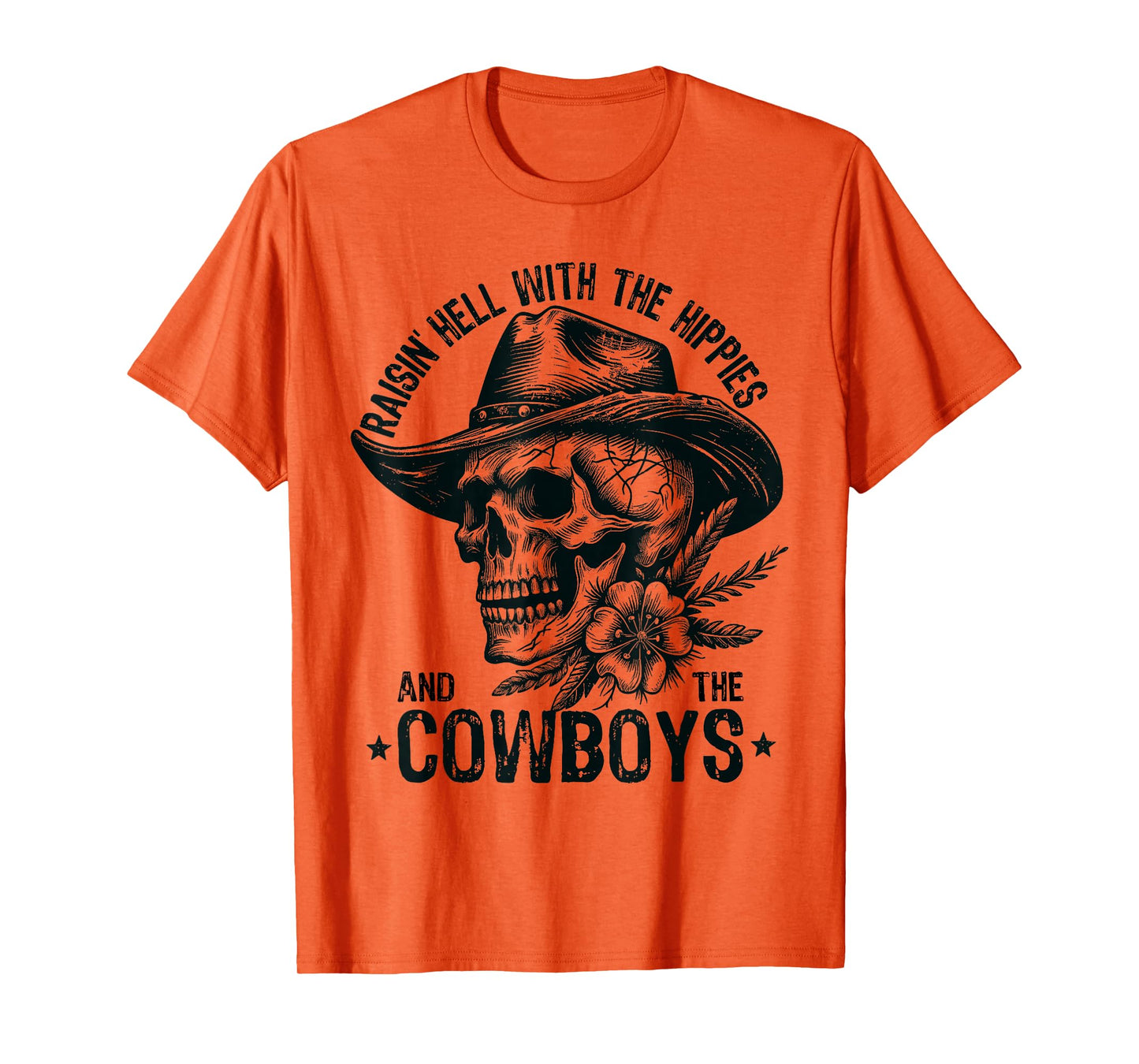 Raisin' Hell With The Hippies And The Cowboys Country T-Shirt