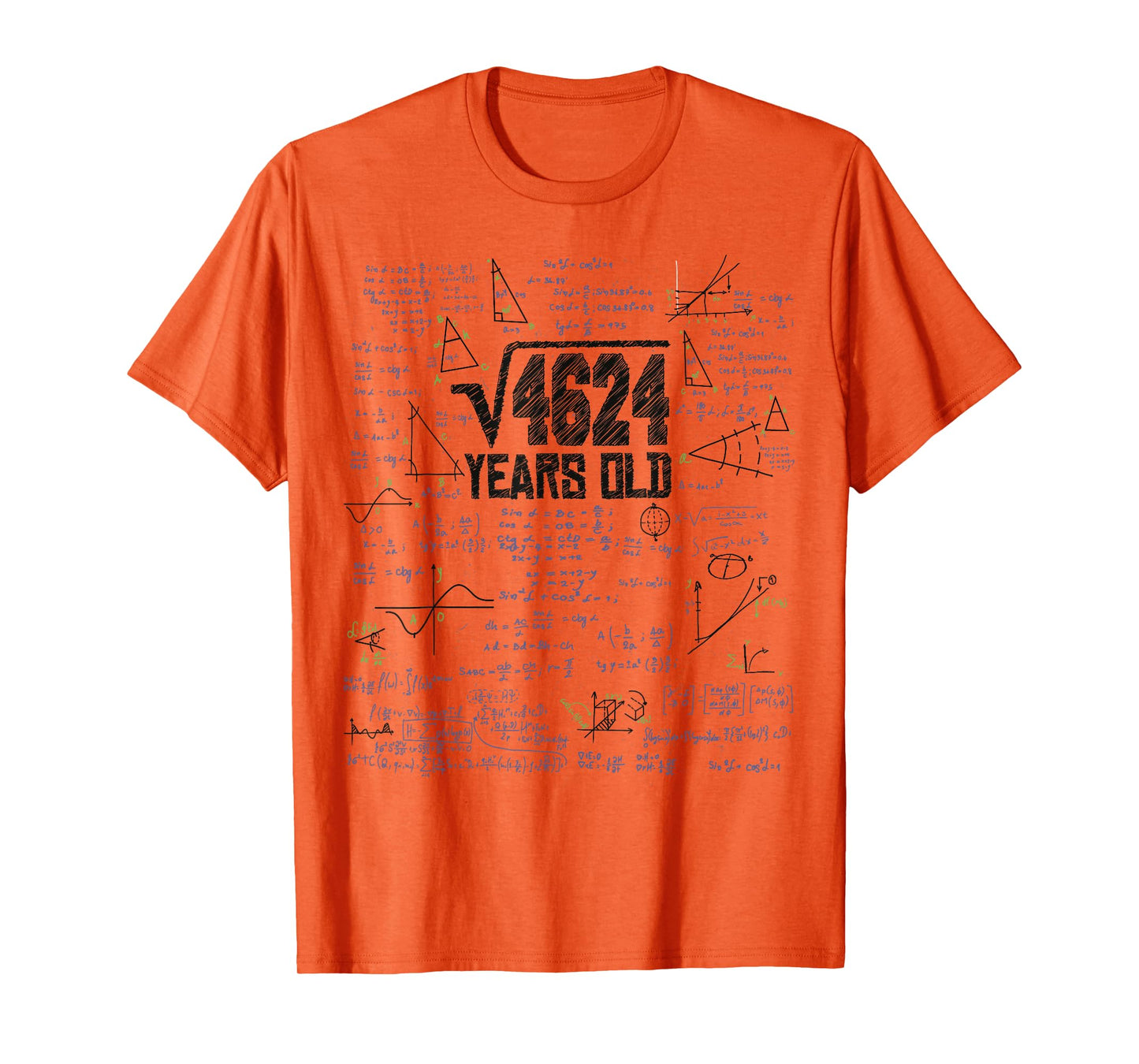 Square Root Of 4624 Years Old for Math Nerd 68th Birthday T-Shirt