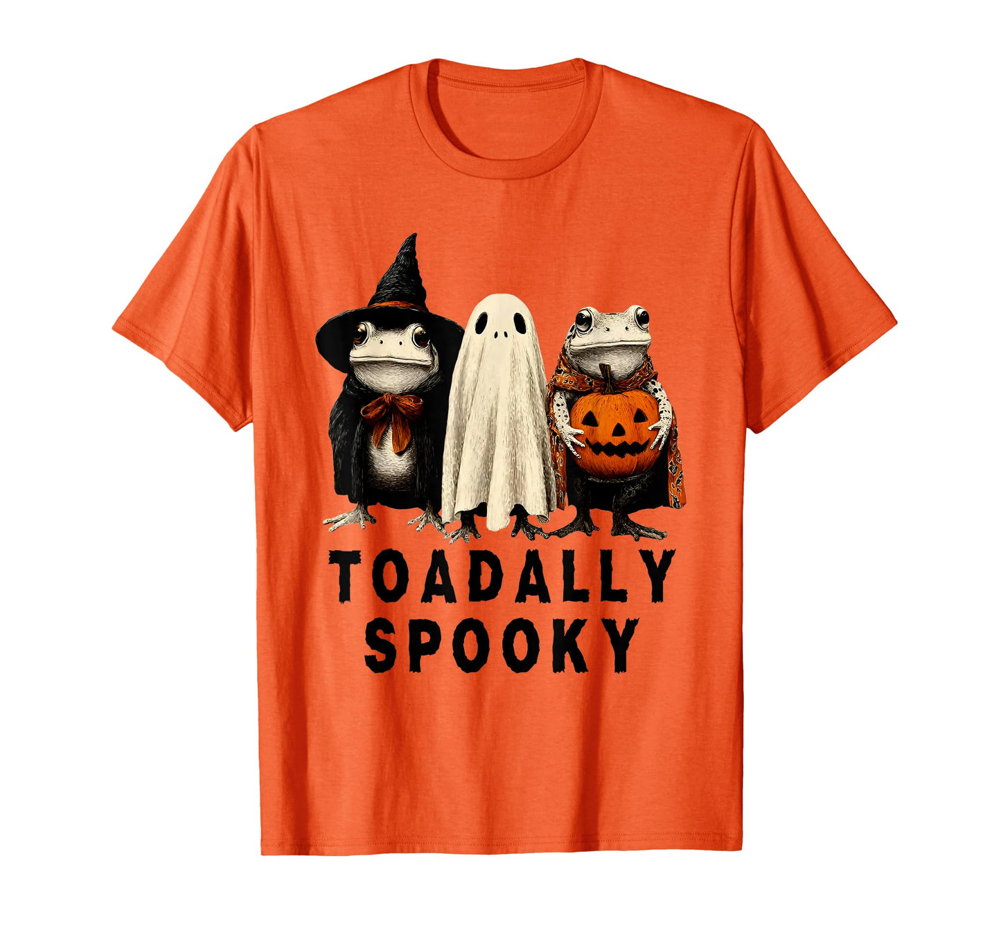 Toad-Ally Spooky Funny Frog Ghost Halloween T-Shirt