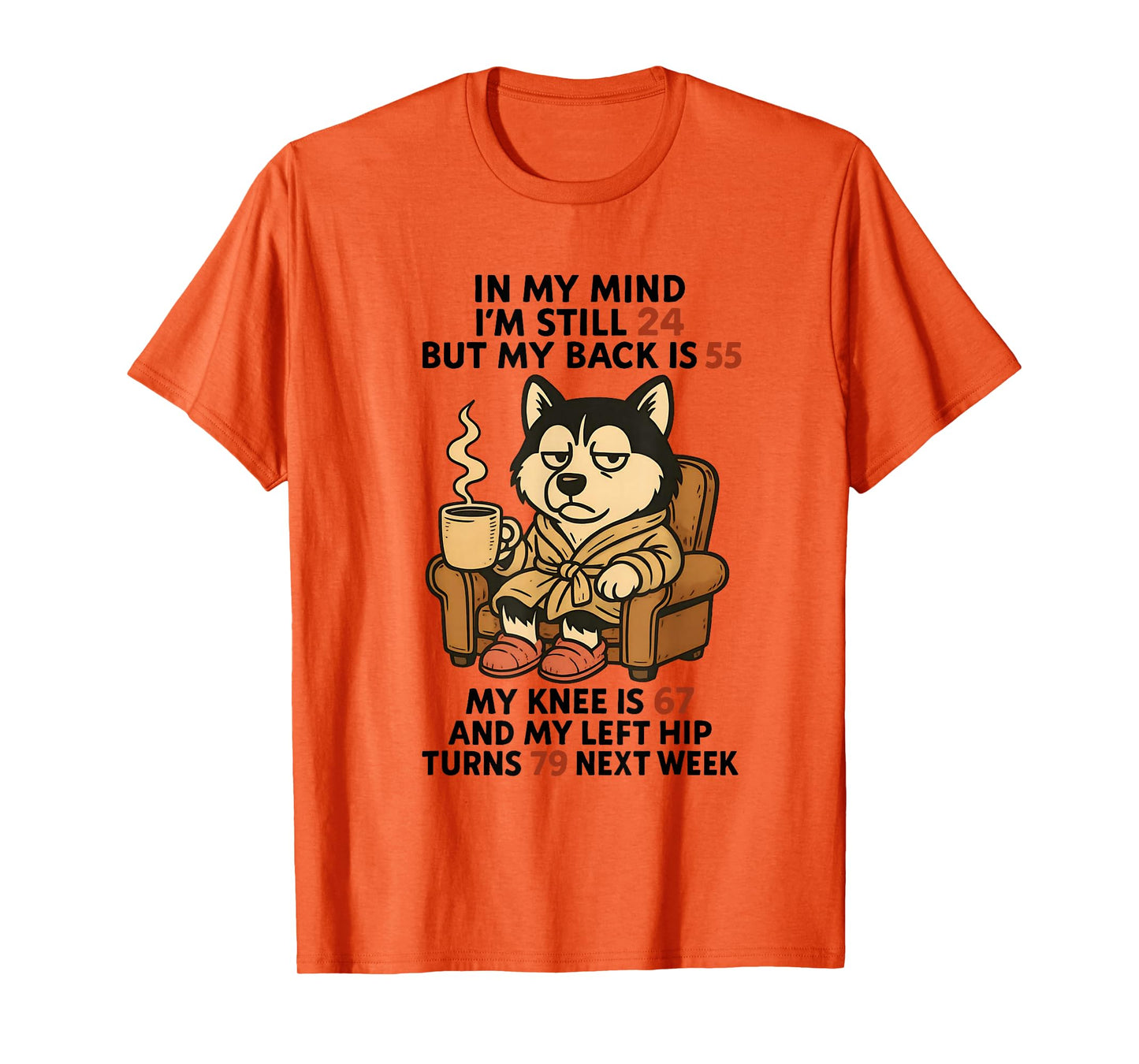 Dog in My Mind I'm Still 24 But My Back is 55 My Knee is 67 T-Shirt