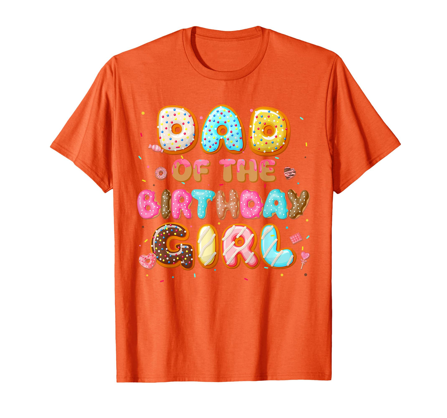 Dad Of The Birthday Girl Donut Group Family Matching Party T-Shirt