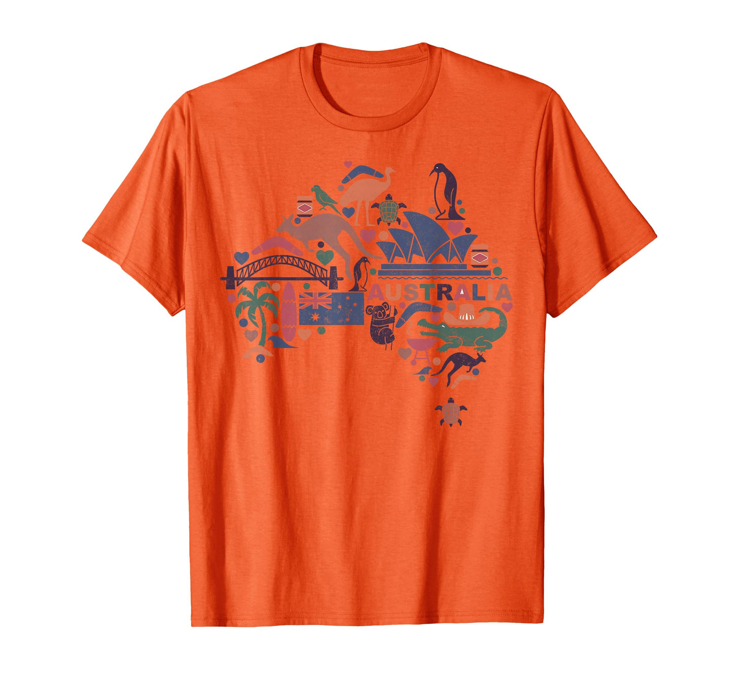 Travel Australia Map Sydney Australian Vacation Souvenir Tee T-Shirt