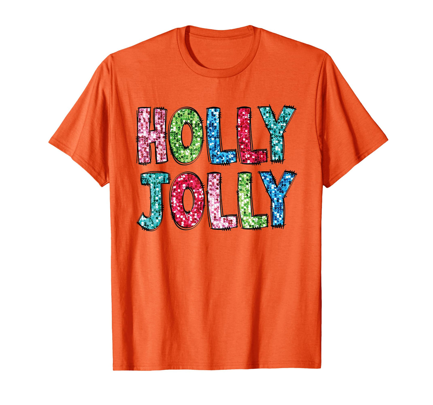 Holly Xmas Jolly Vibes Groovy Retro Hippie Christmas Pajamas T-Shirt