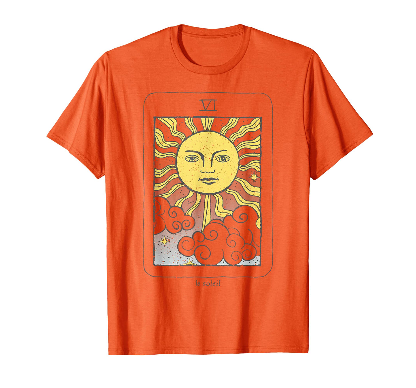 Trendy Le Soleil Sun Clouds Tarot Card T-Shirt