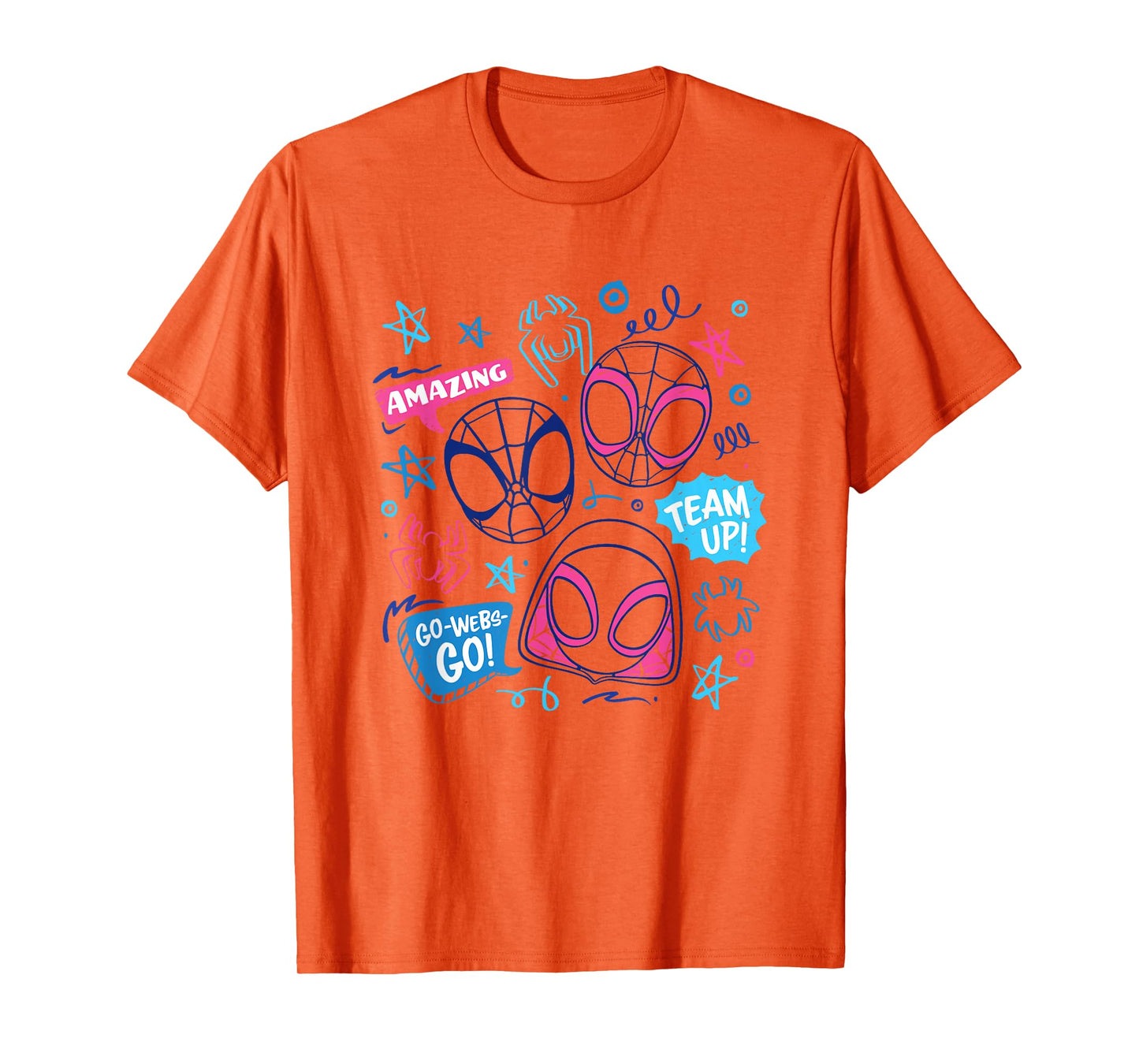 Marvel Spidey And His Amazing Friends Amazing Team Doodles T-Shirt