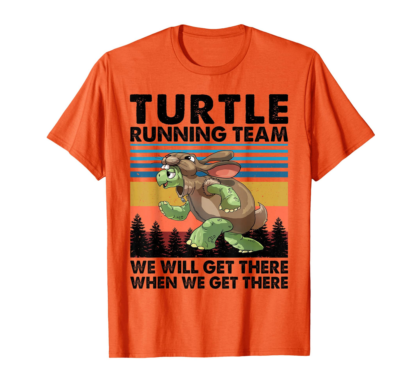 Turtle and Rabbit Running Team Running Marathon Day T-Shirt