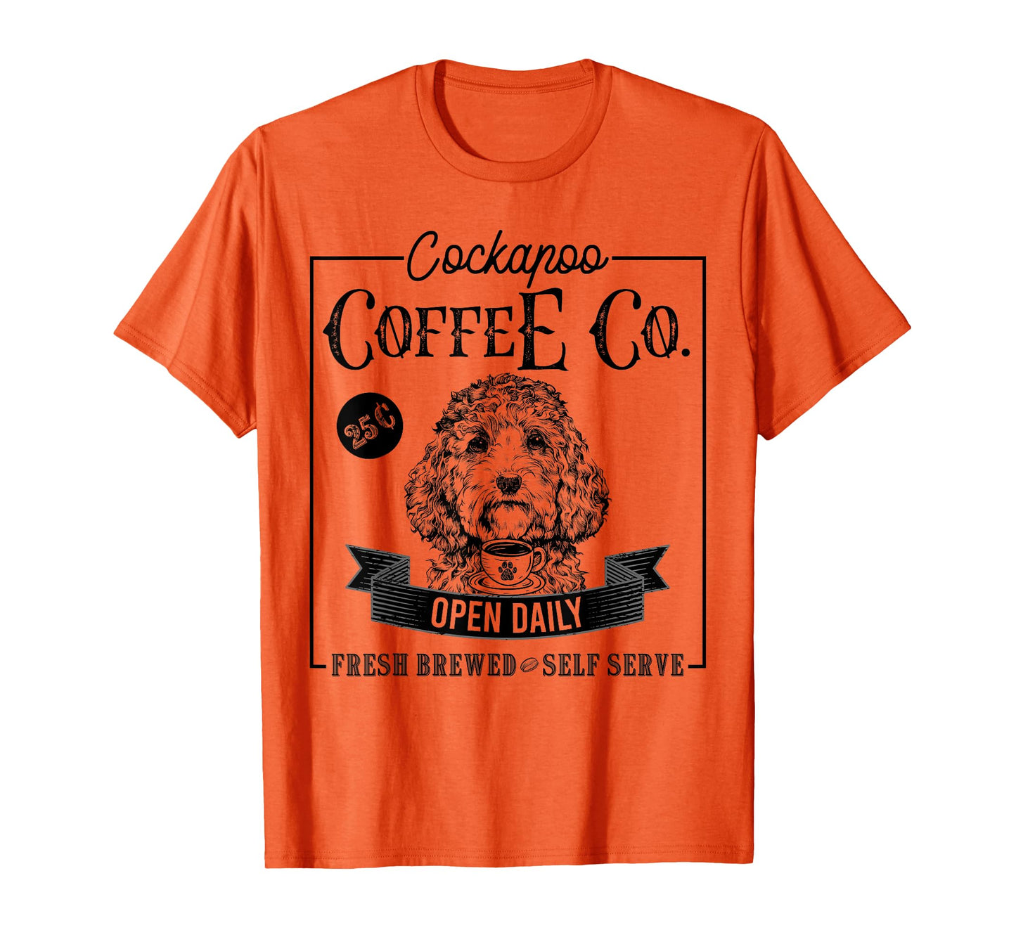 Retro Cockapoo Coffee Funny Doodle Dog Mom Coffee Lover T-Shirt for Men Women Girls Kids