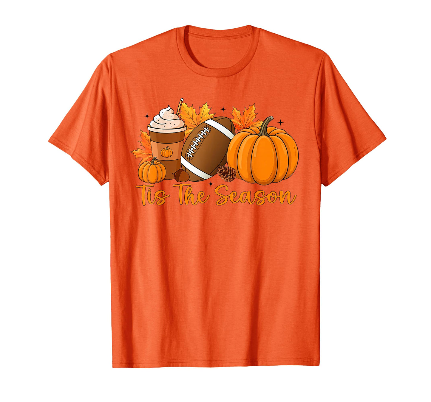 Tis The Season Pumpkin Football Season Autumn Thanksgiving T-Shirt