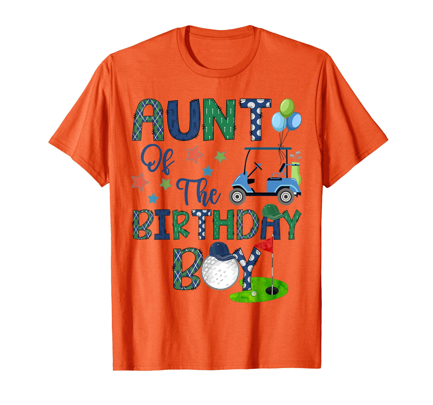 Aunt Of The Birthday Boy Hole In One Golf Lover T-Shirt