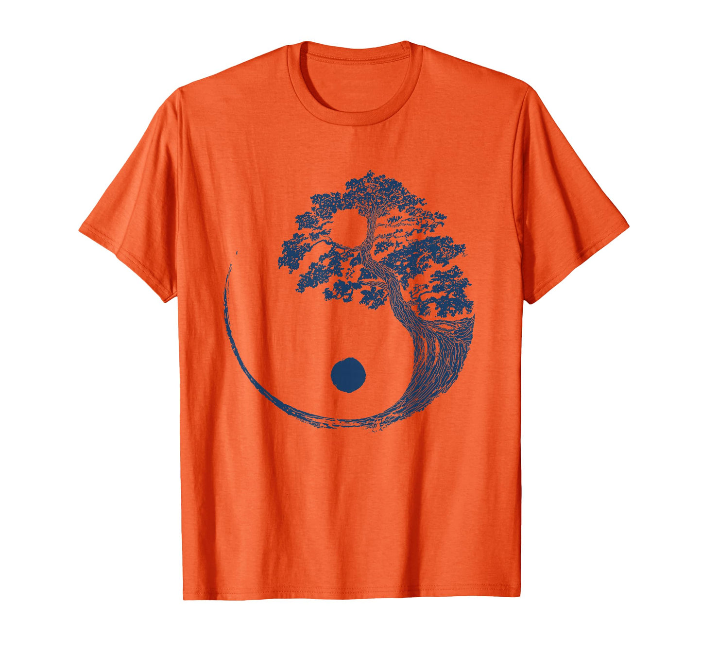 Yin Yang Blue Bonsai Tree Japanese Buddhist Zen Gift T-Shirt
