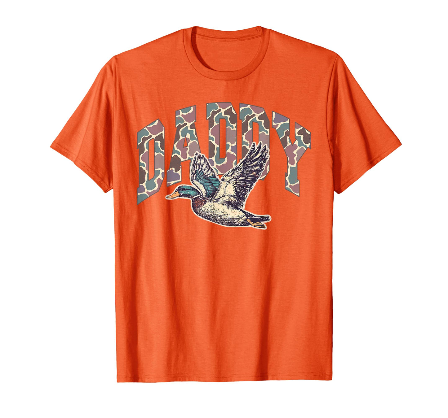 Mallard Duck Hunting Dad Retro Camouflage Daddy Father's Day T-Shirt