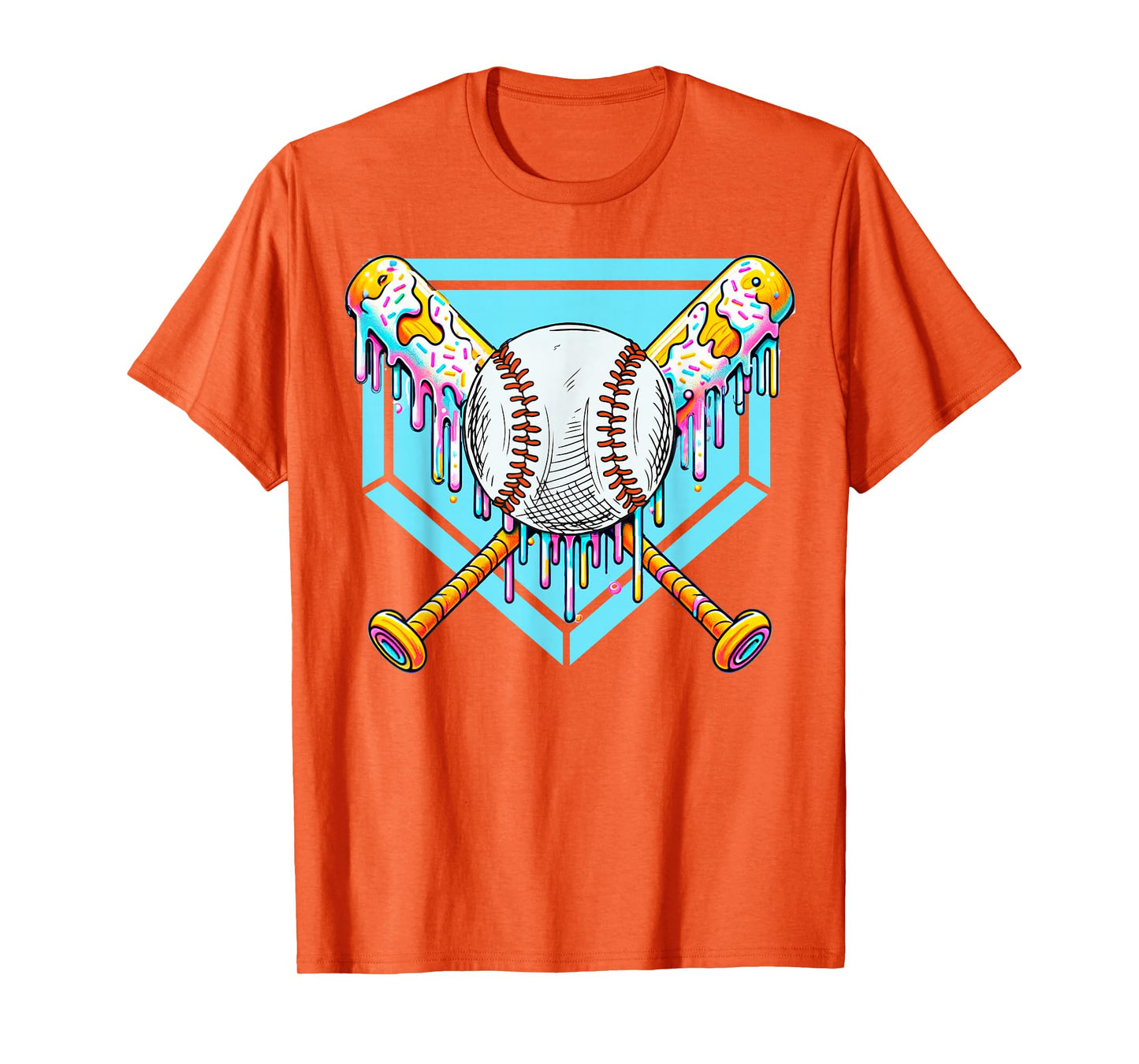 Baseball Drip Boys Ice Cream Drip Sweet Swing Sports T-Shirt