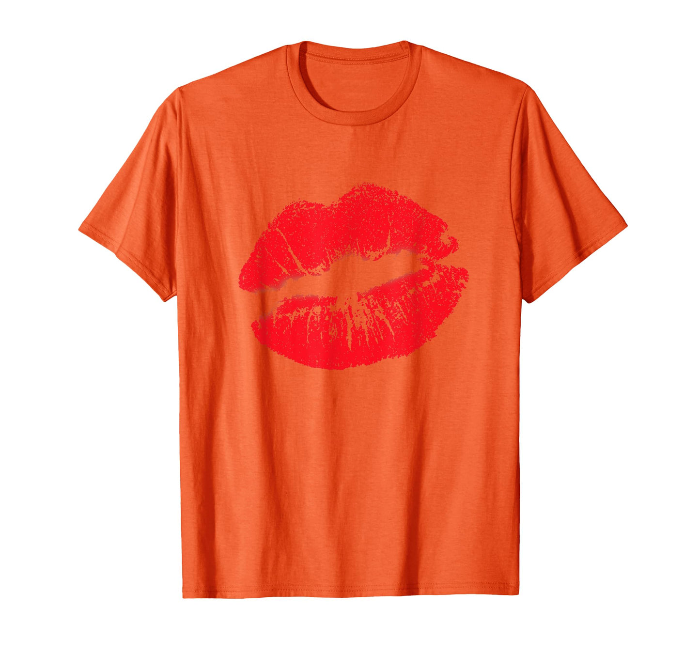 Big Lips Cool Casual Red Lipstick Funny Women Lip Kiss T-Shirt