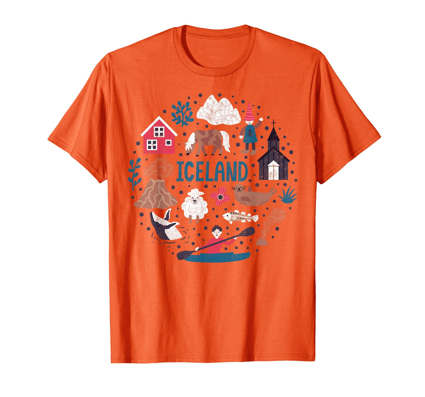 Travel Europe Iceland Reykjavik Family Vacation Souvenir Tee T-Shirt, Small