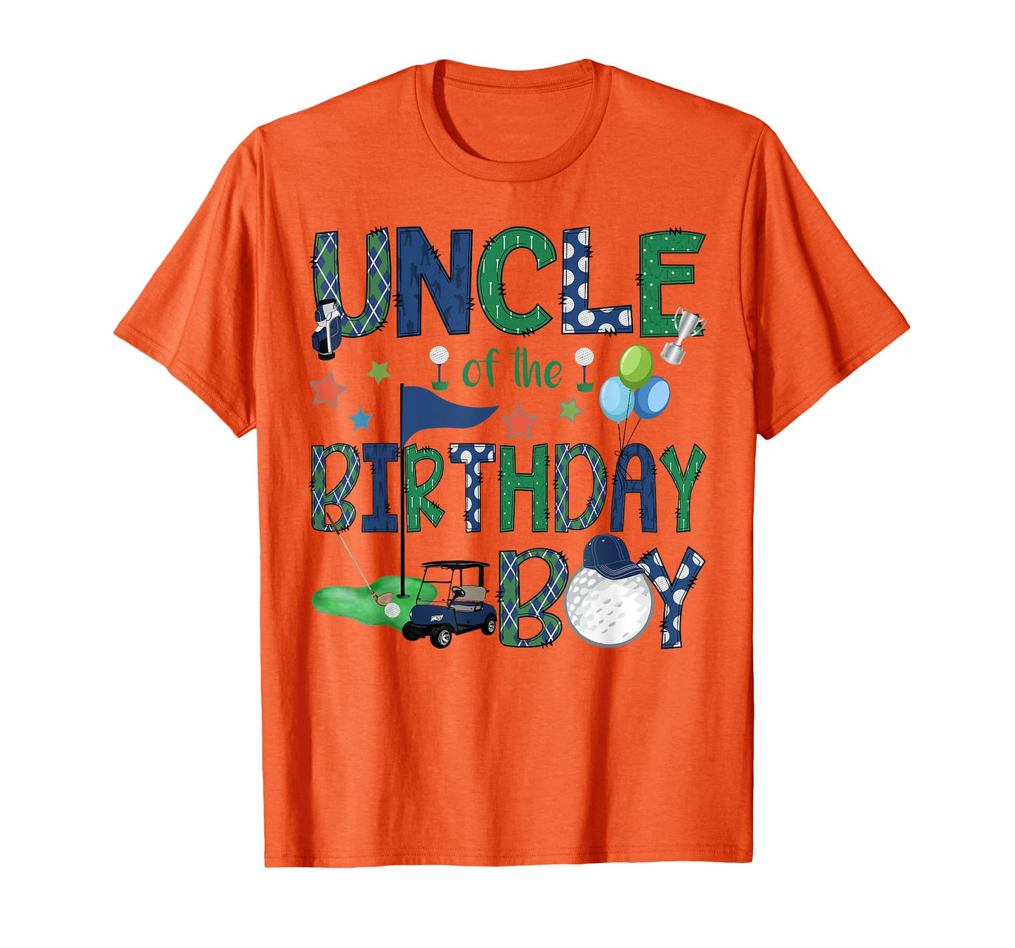 Uncle Of The Birthday Boy Hole In One Golf Lover T-Shirt