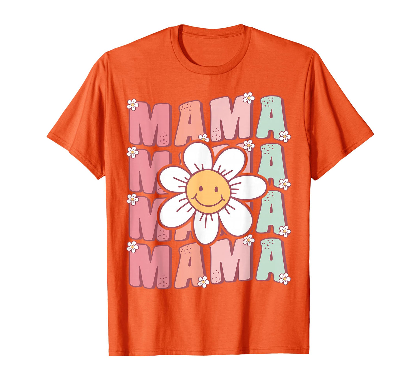 Cute Groovy Mama Matching Family Birthday Party Daisy Flower T-Shirt