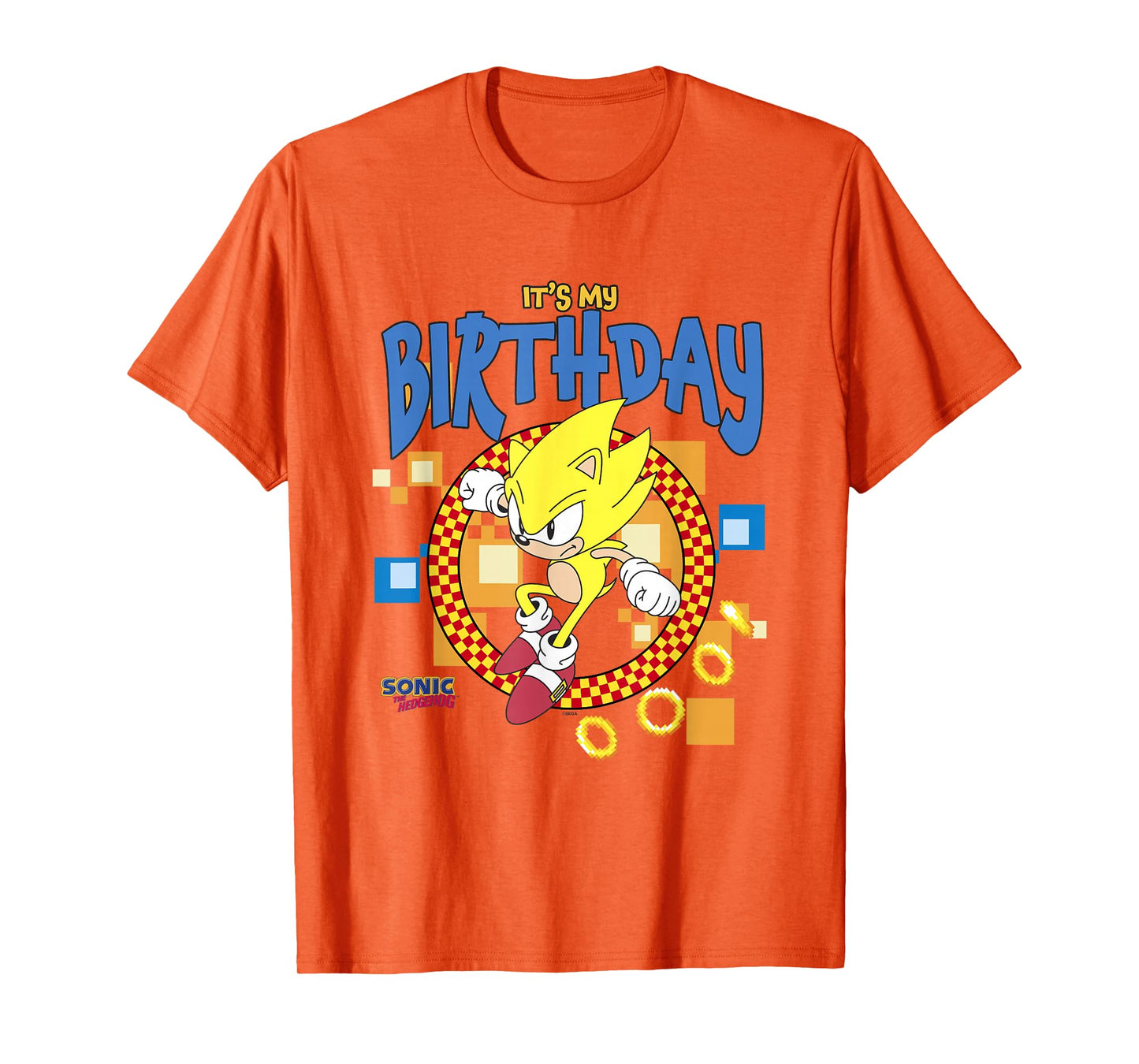 Sonic The Hedgehog Birthday It's My B-Day Super Sonic T-Shirt