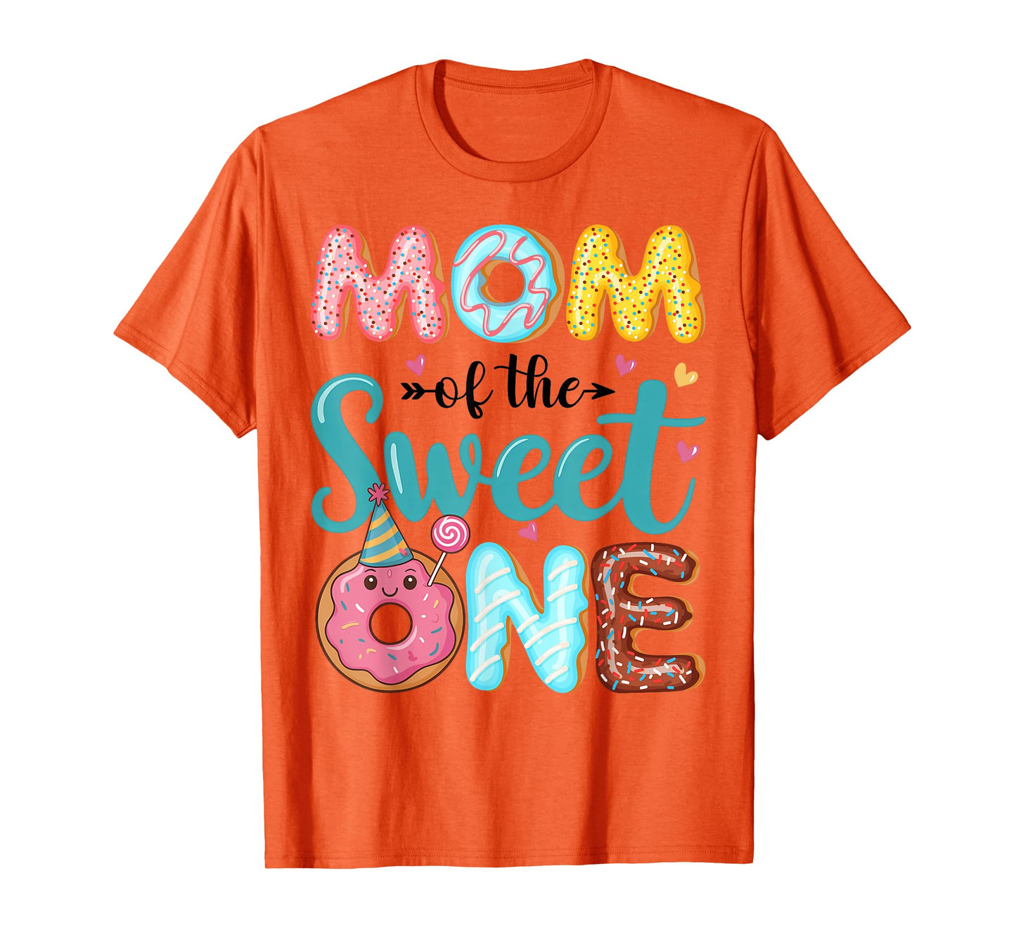 Mom Of The Sweet One 1st Birthday Girl Donut Party T-Shirt