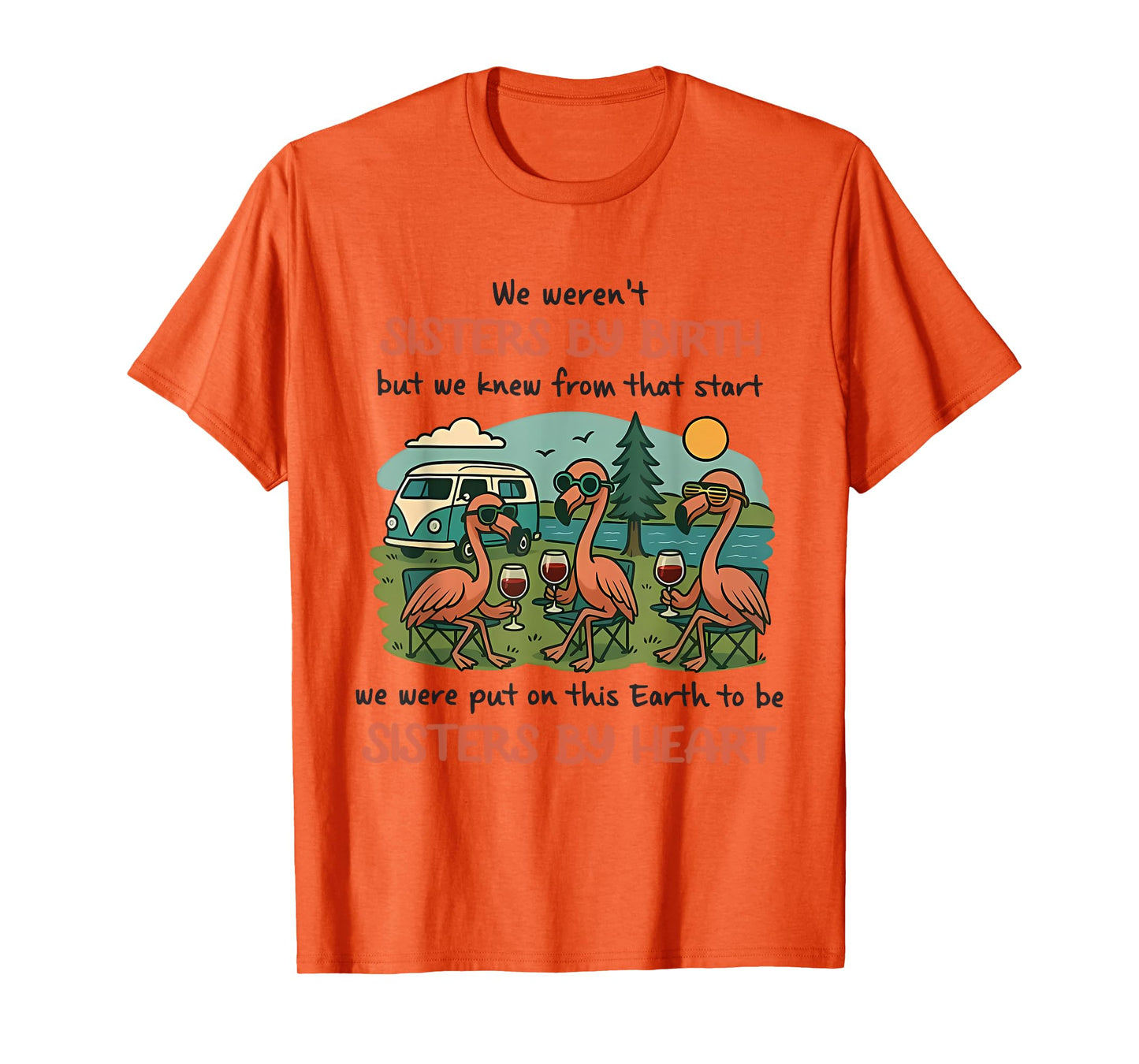 We Weren't Sisters by Birth Flaming and Camping Lovers T-Shirt