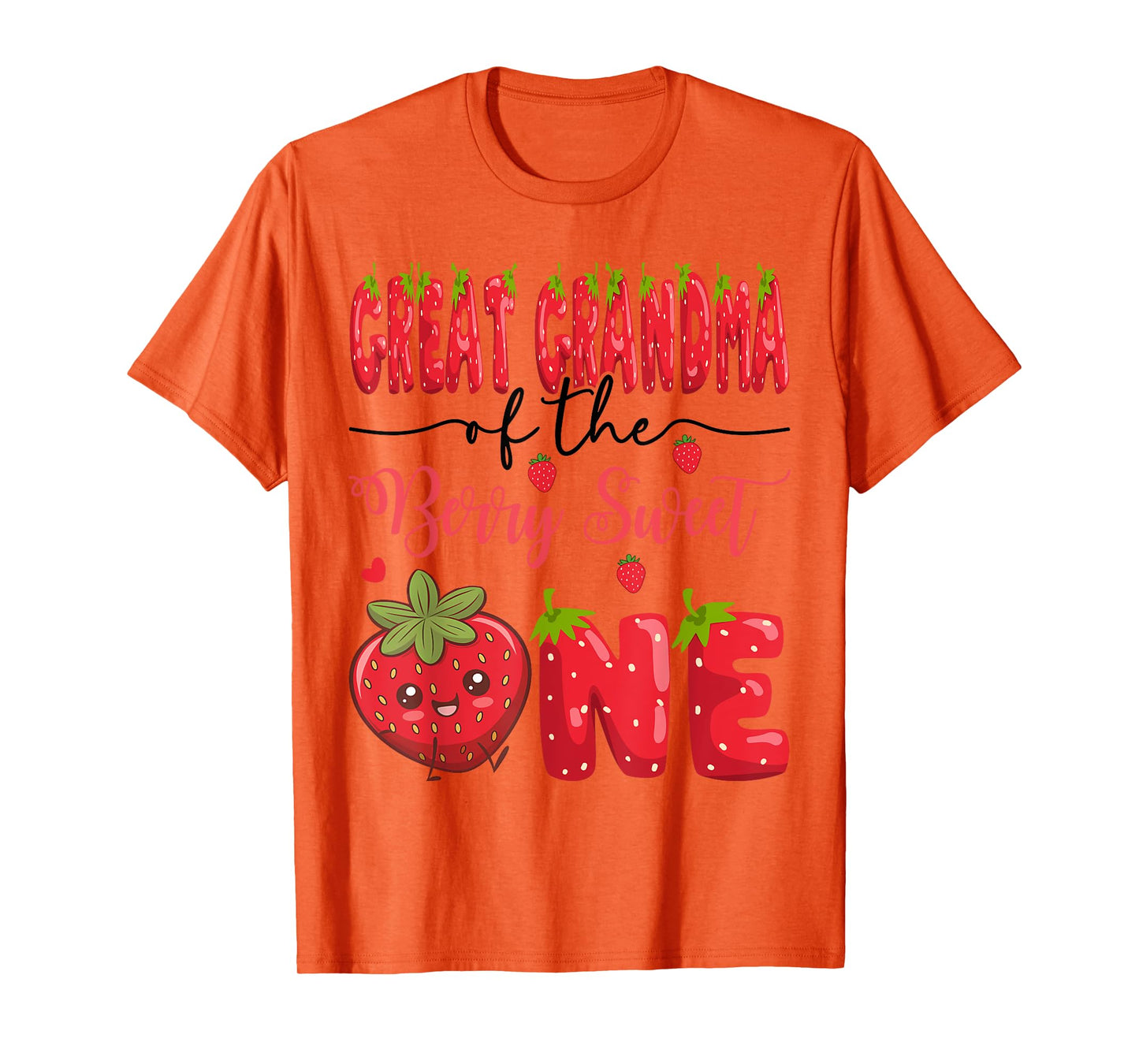 Great Grandma Of The Berry Sweet One Strawberry 1St Birthday T-Shirt