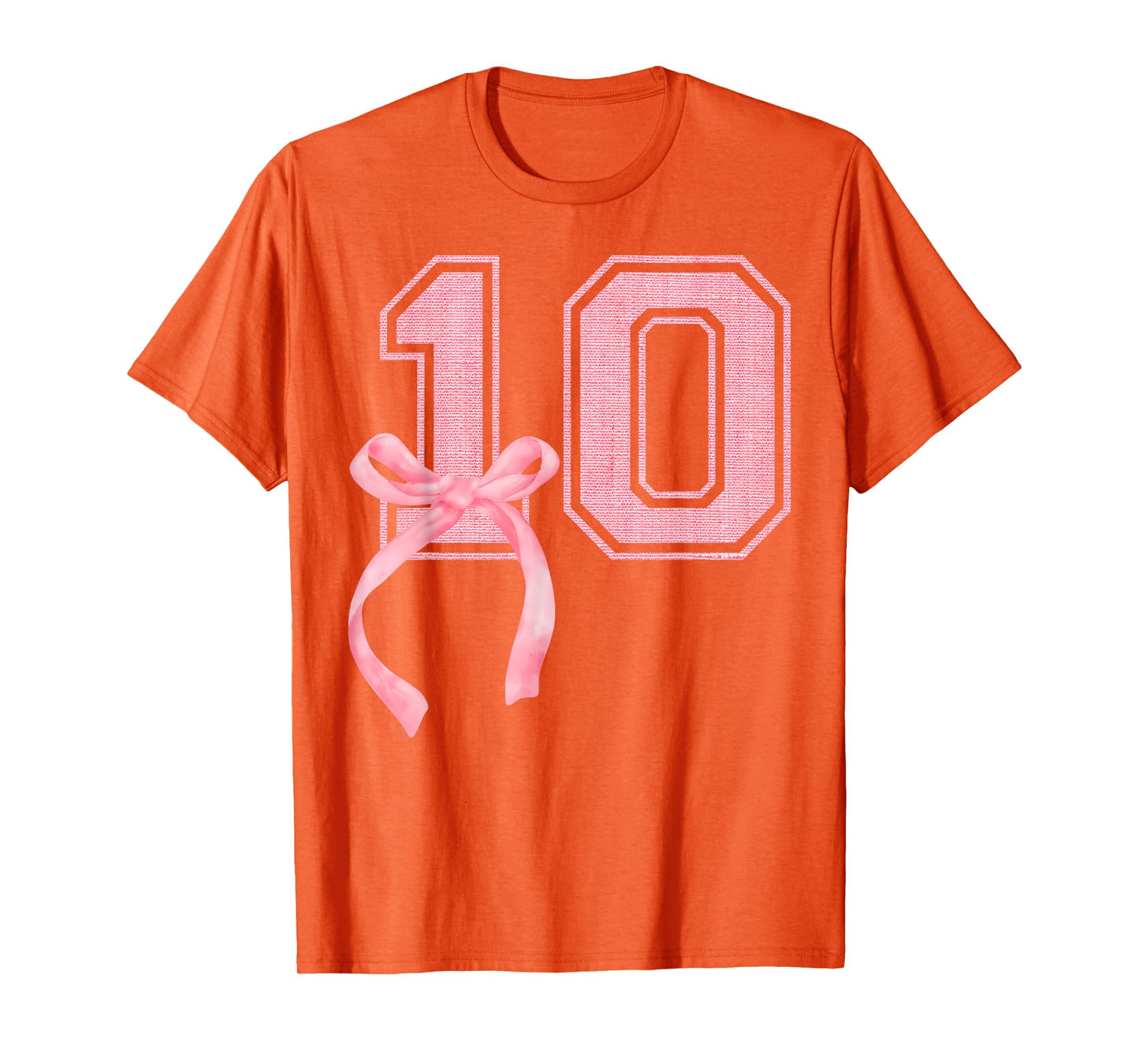 Birthday Girl Pink Coquette Bow 10 Year Old Aesthetic Girly T-Shirt