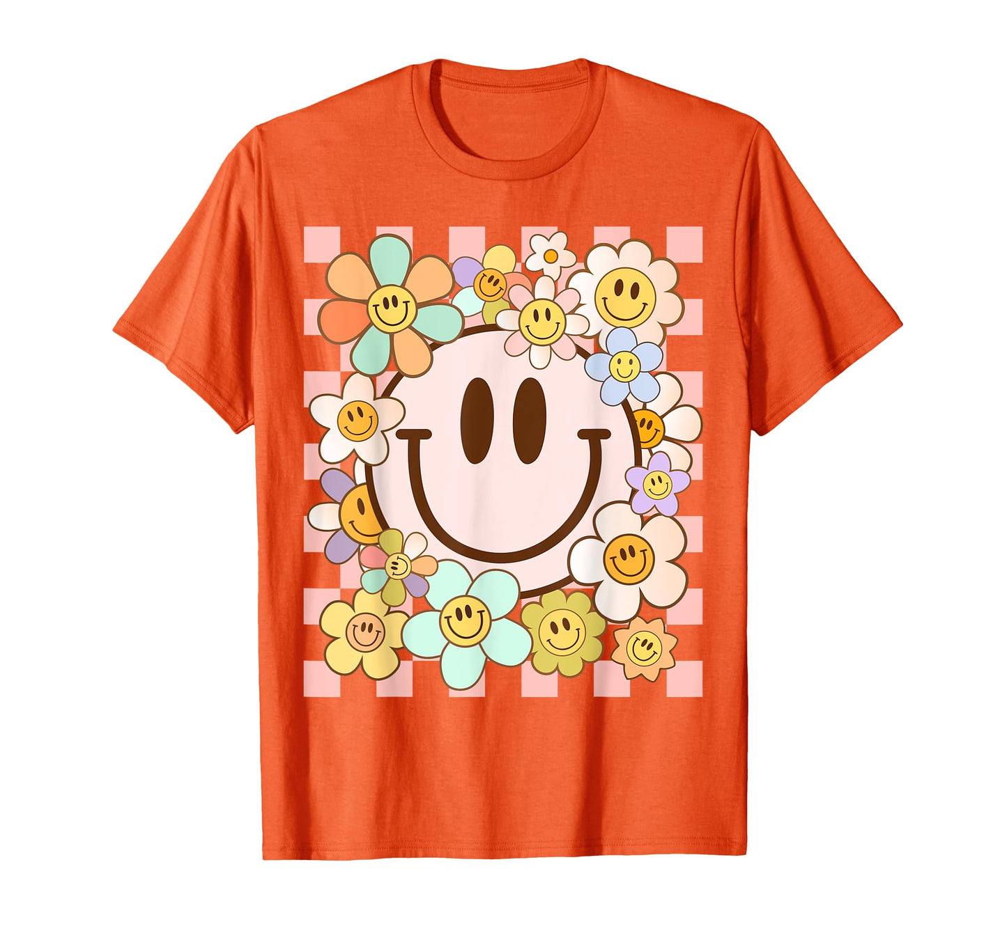Happy Face Daisy Flower Shirt Preppy Aesthetic Smile Face T-Shirt