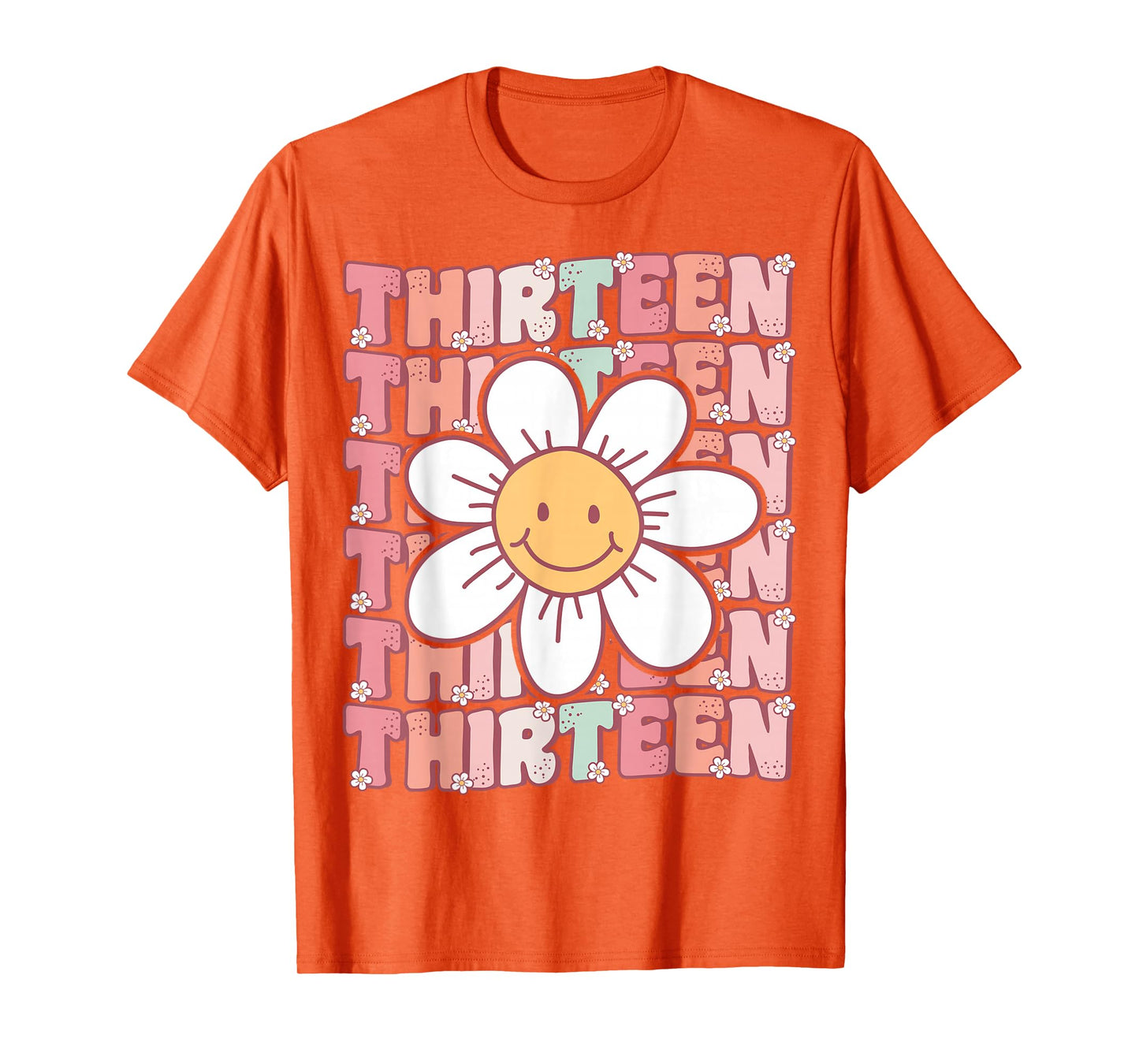 Groovy 13th Birthday Party Daisy Flower Thirteen Year Old T-Shirt