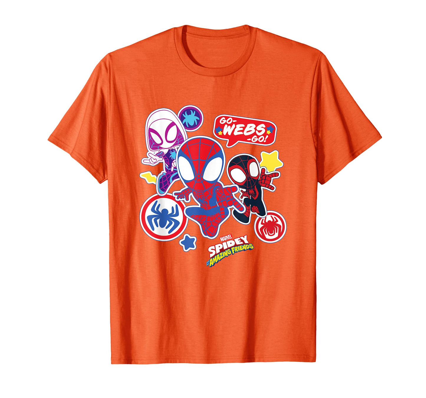 Marvel Spidey And His Amazing Friends Team Spidey Stickers T-Shirt