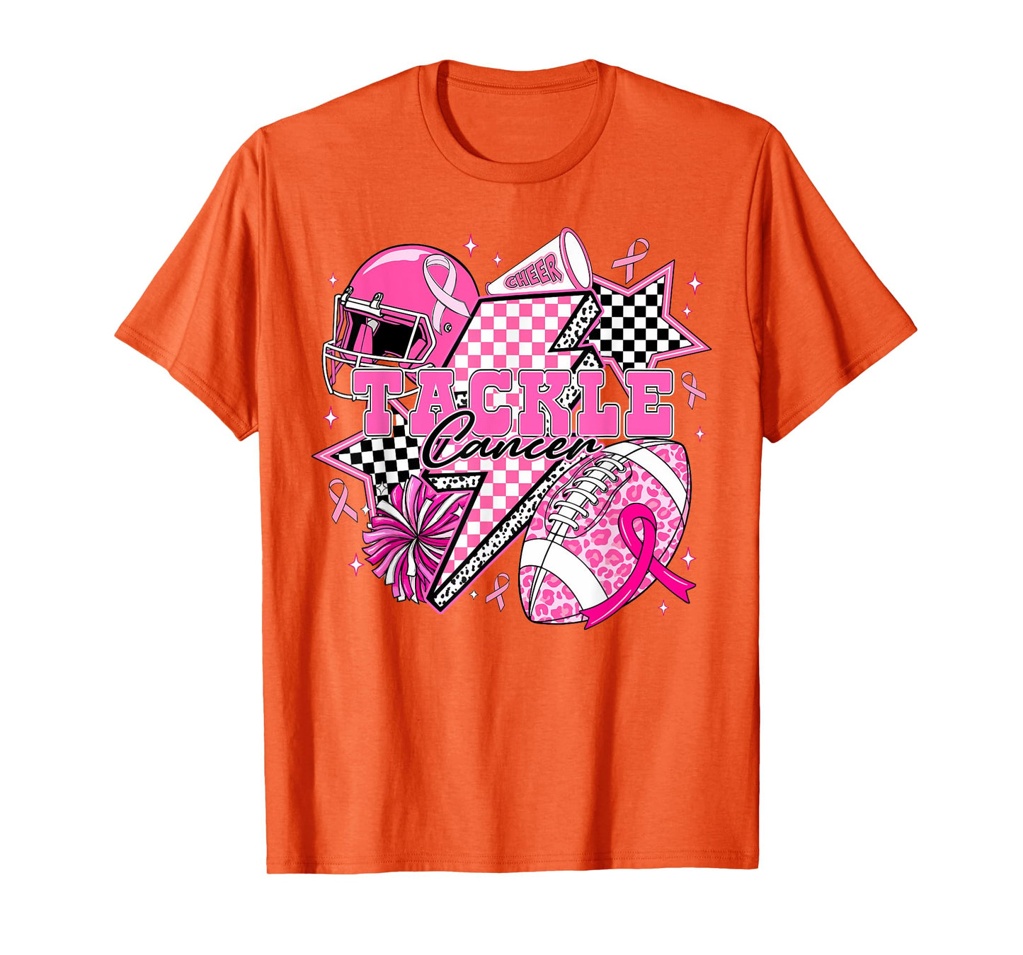 Tackle Breast Cancer Awareness American Football Pink Out T-Shirt