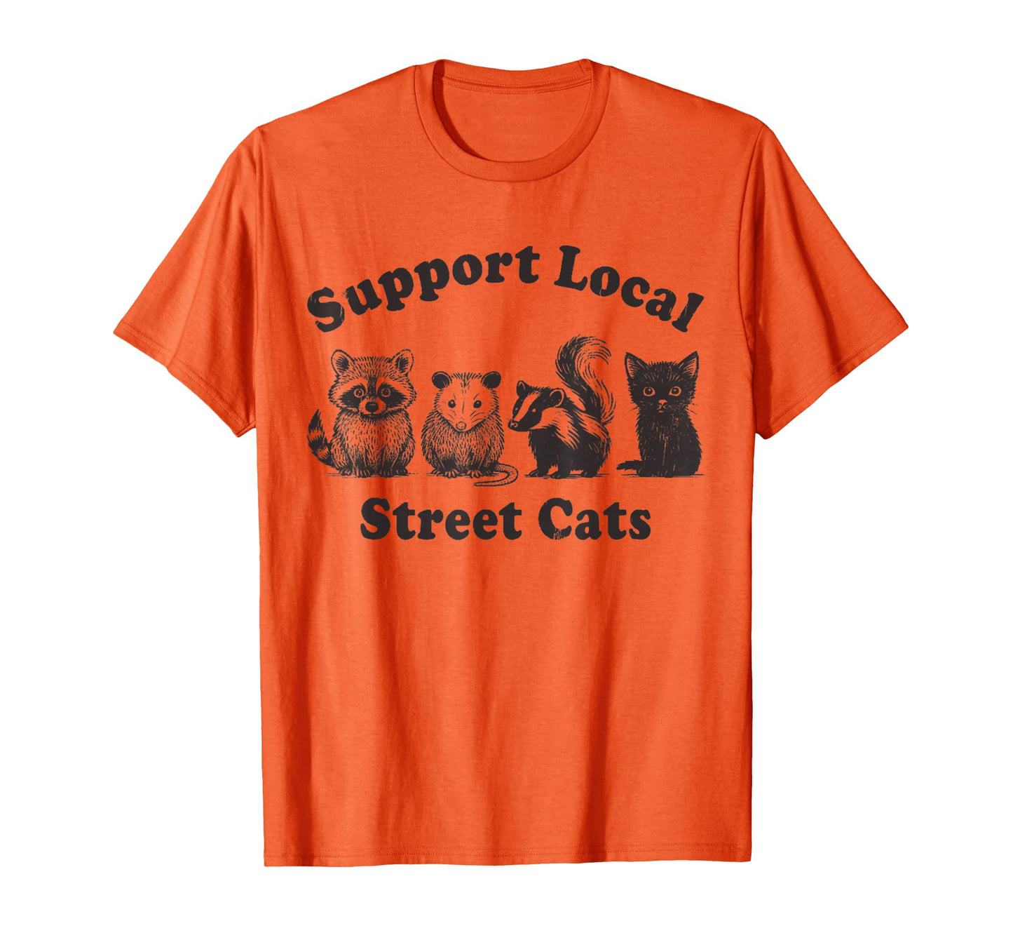 Support Local Street Cats Team Trash Opossum Raccoon Rat T-Shirt