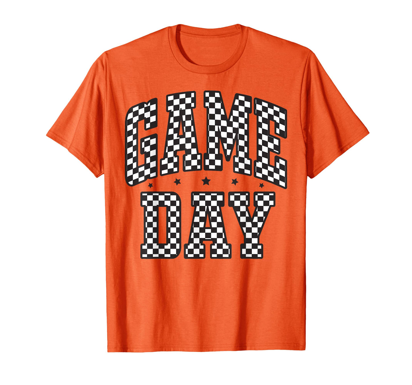 Funny Checkered Game Day Football Black White Gift Women T-Shirt