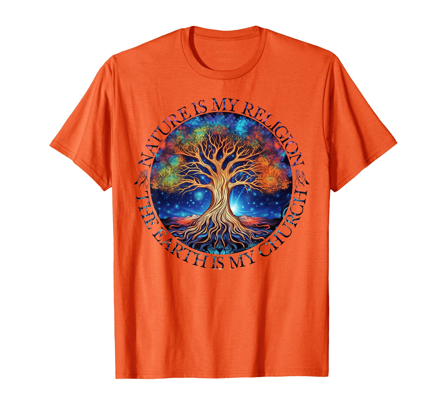 Nature Is My Religion The Earth Is My Church Mandala Tree T-Shirt