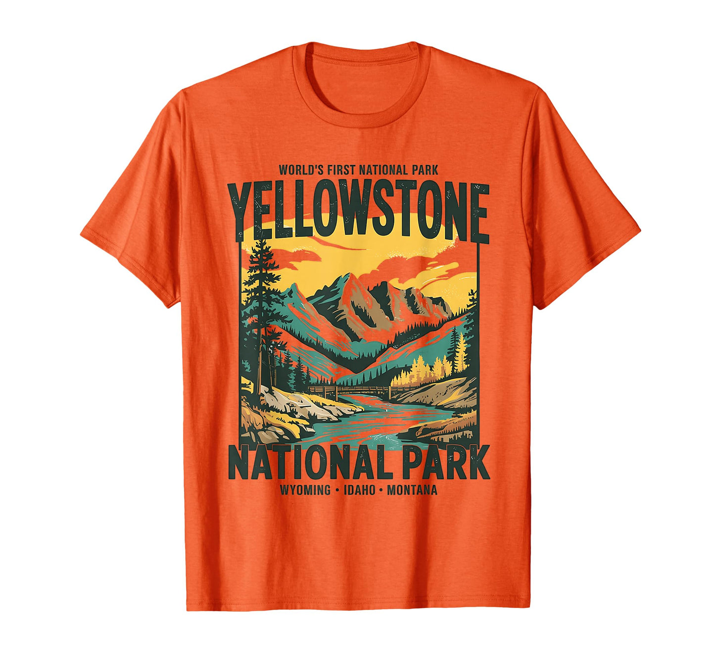 Yellowstone National Park Vintage Hiking T-Shirt