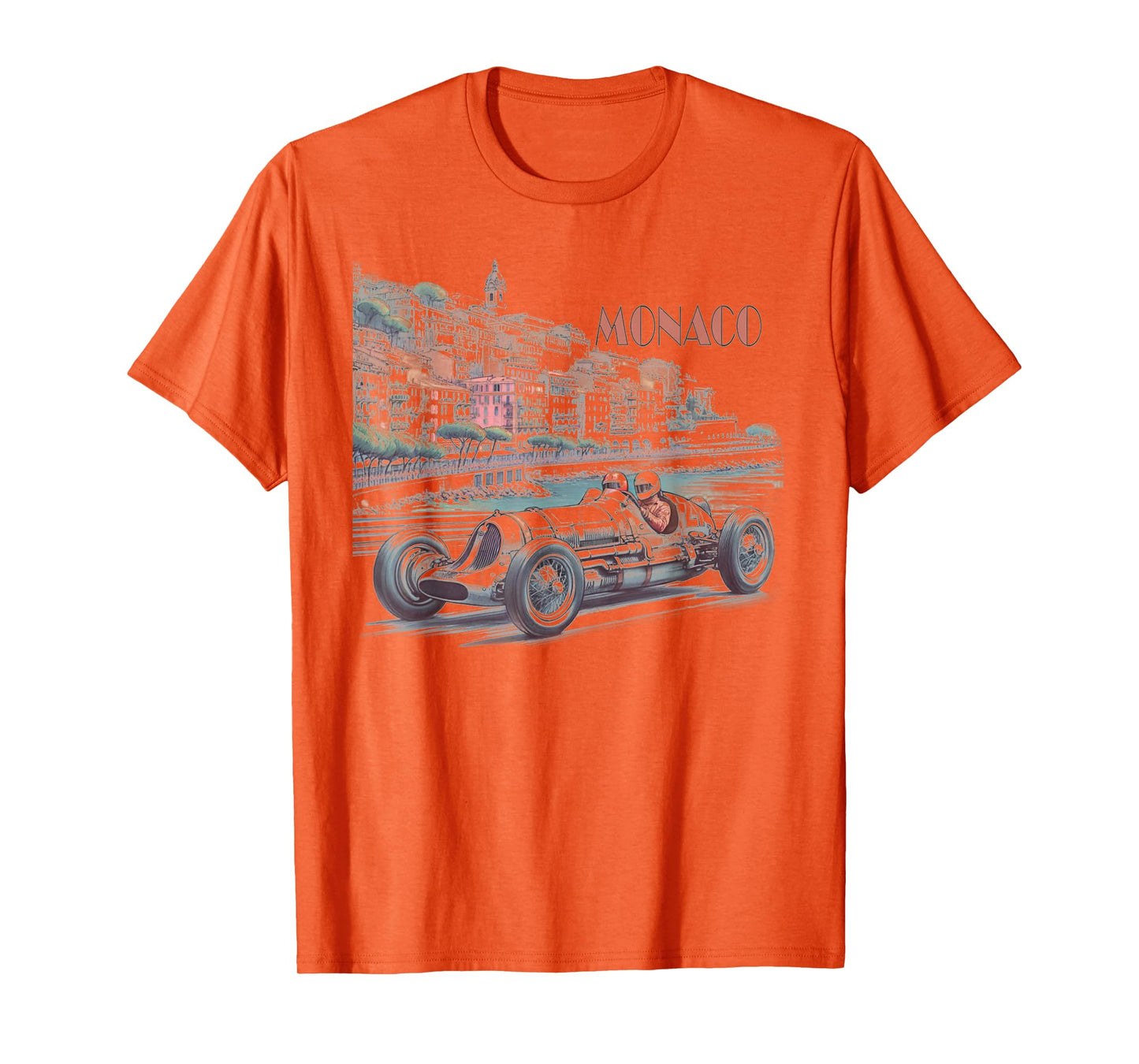 Vintage Monaco 1937 Racer Graphic Race Car Retro Race T-Shirt