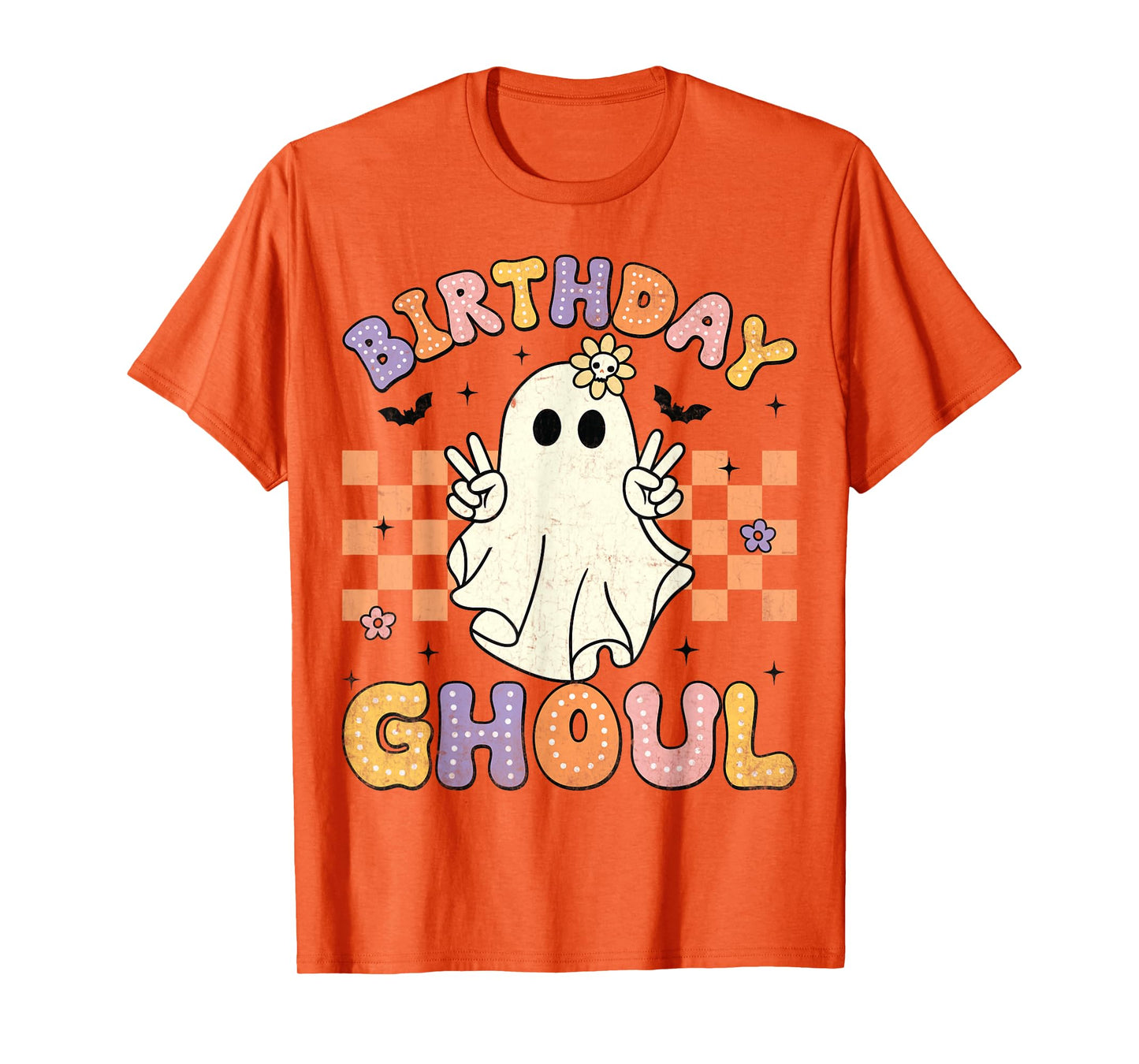 Birthday Ghoul Ghost Groovy Funny Halloween Birthday Party T-Shirt
