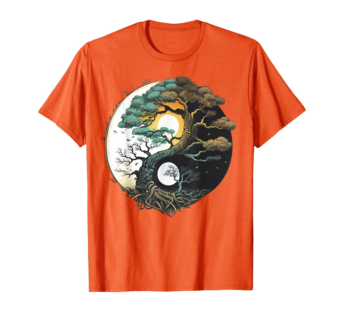 Yin Yang Miniature Tree of Life on Buddhist Bonsai Tree T-Shirt