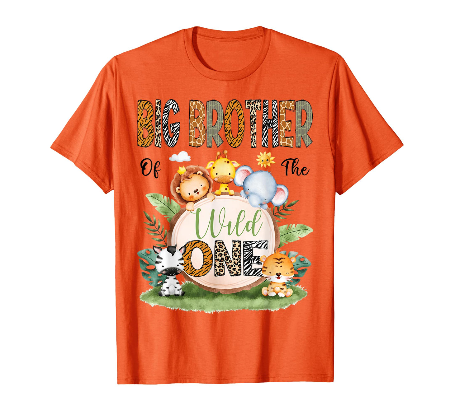 Big Brother Of The Wild One Safari Jungle 1St Birthday T-Shirt