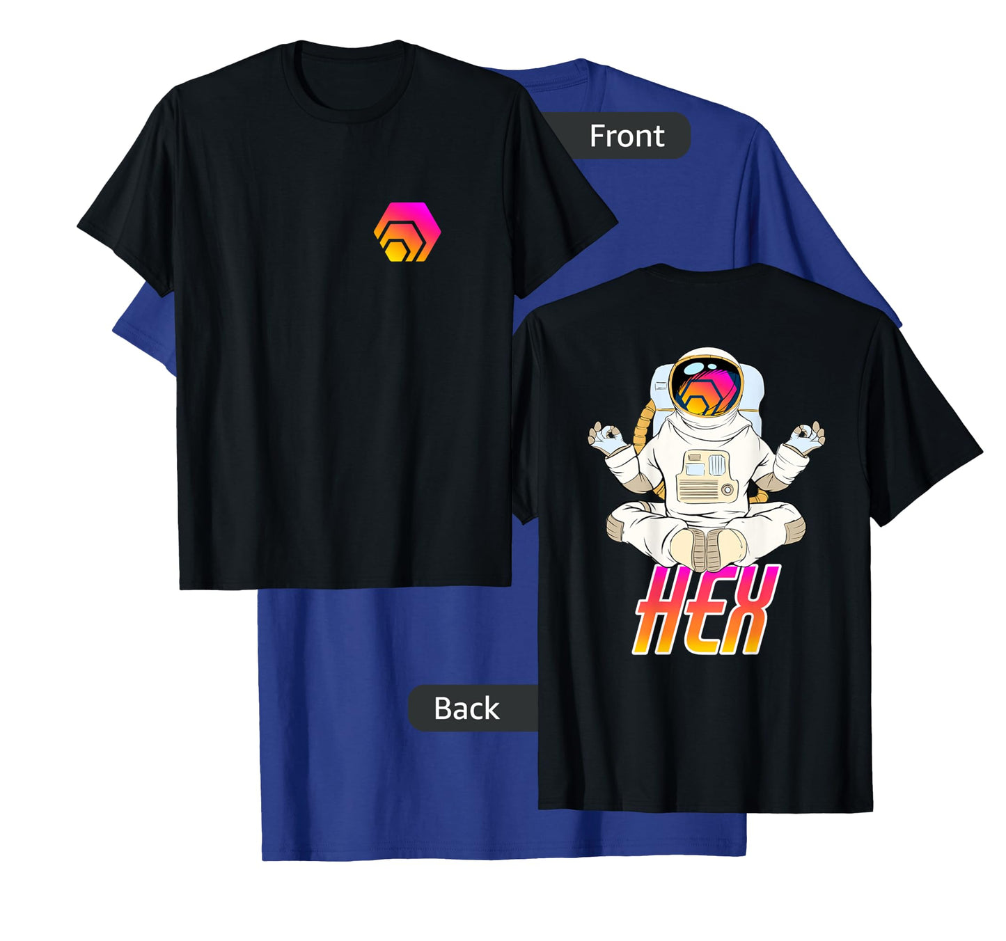 HEX Crypto Back Design Zen Yoga Cryptocurrency T-Shirt