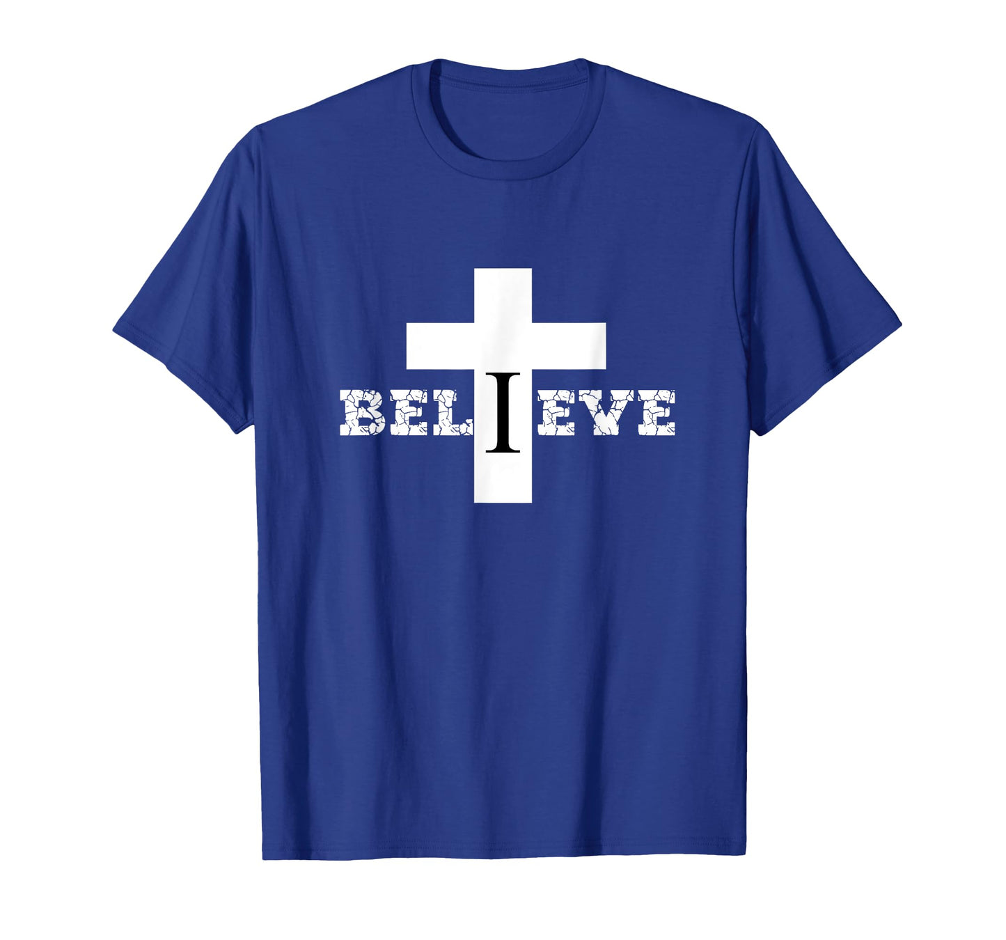 Christian Aesthetic Text and Cross Design Believe Religious T-Shirt
