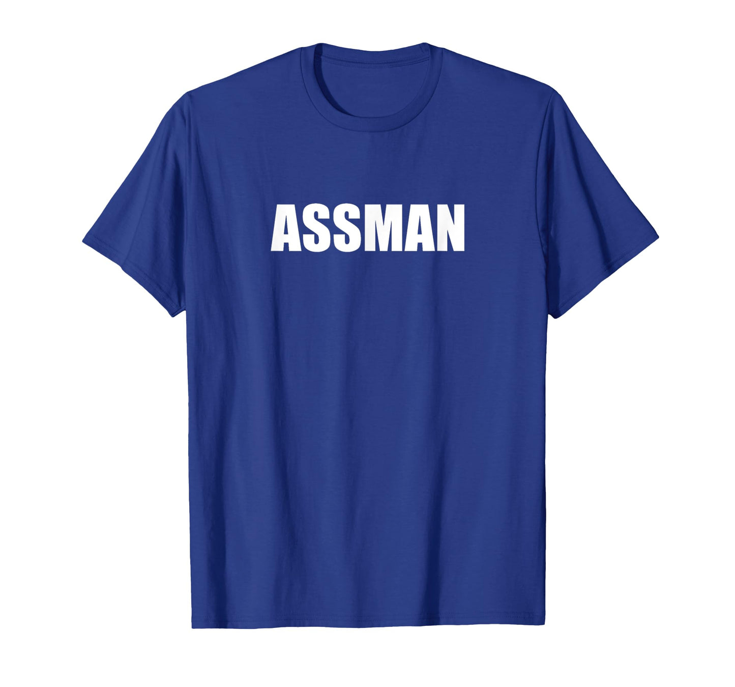 Bol Tees Assman T-Shirt - Men's Unisex Adults Classic Fit Black Cotton Polyester Short Sleeve Crew Neck T-Shirt - Small