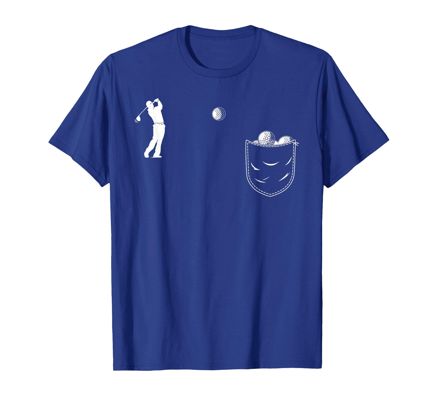Funny Golfer Art Golf Balls In Pocket Funny Golfing T-Shirt