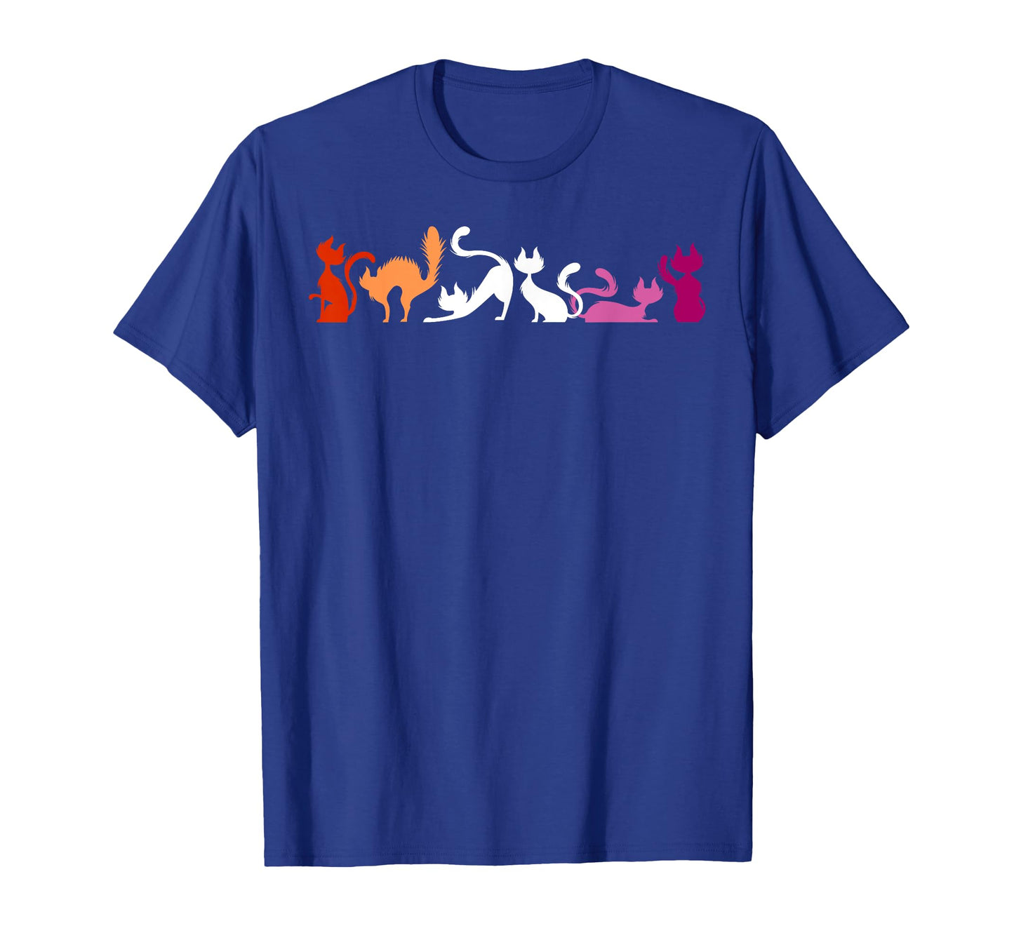 Playful Cats in Lesbian Pride Colors Stretch & Yoga T-Shirt