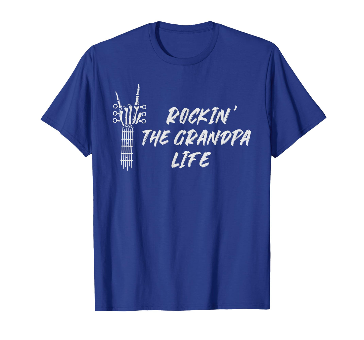 Rockin The Grandpa Life Father's Day Rock Lover Skeleton T-Shirt