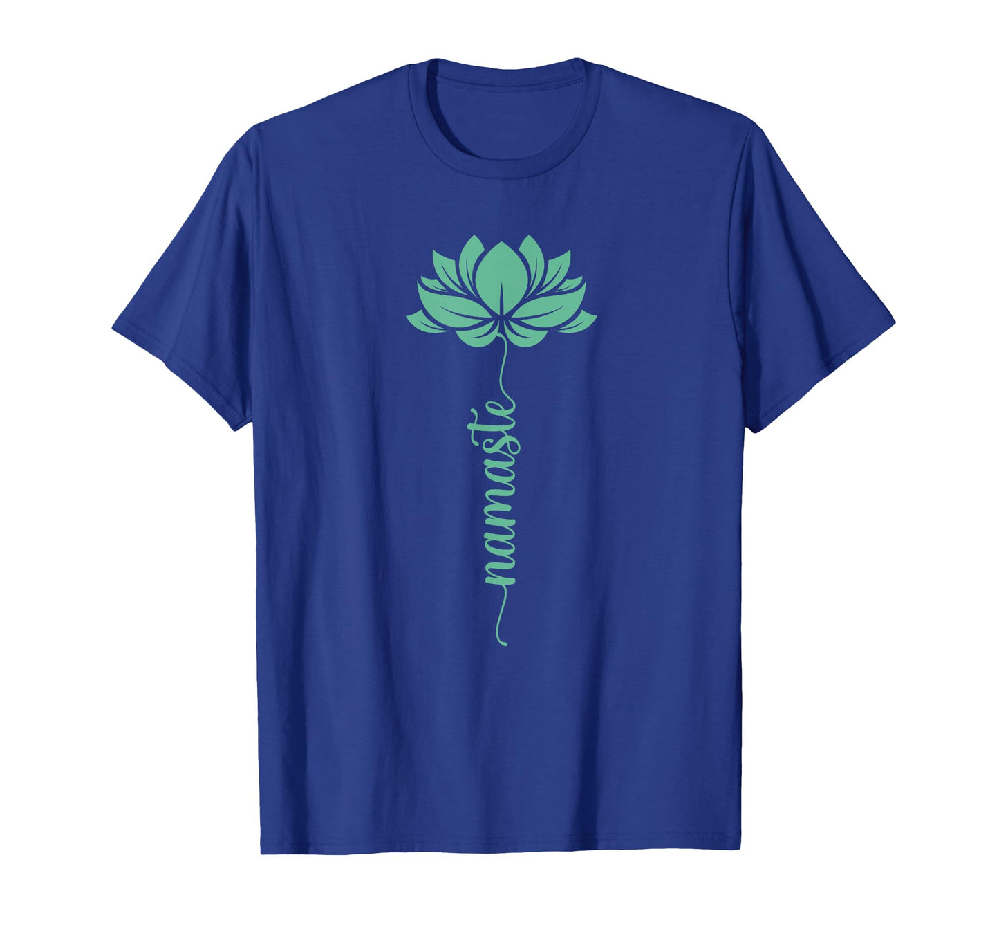 Namaste Yoga Lotus Flower Minimal Mint Green New Age Flower T-Shirt